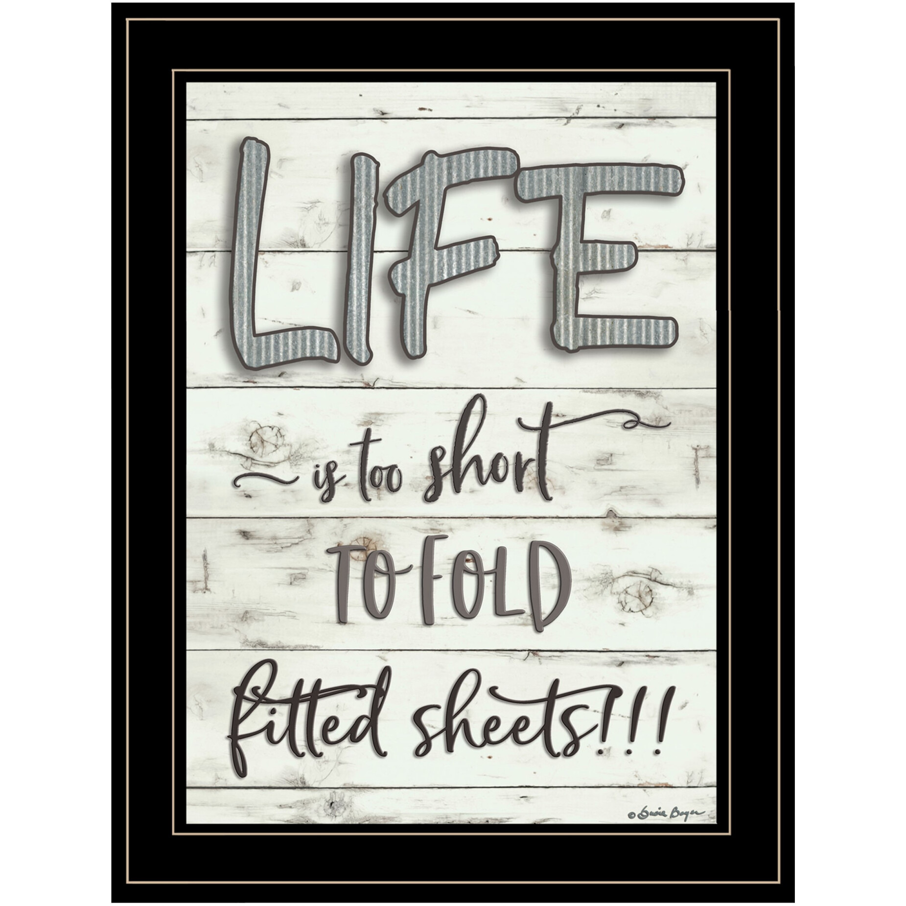 Life Is Too Short 2 Black Framed Print Wall Art