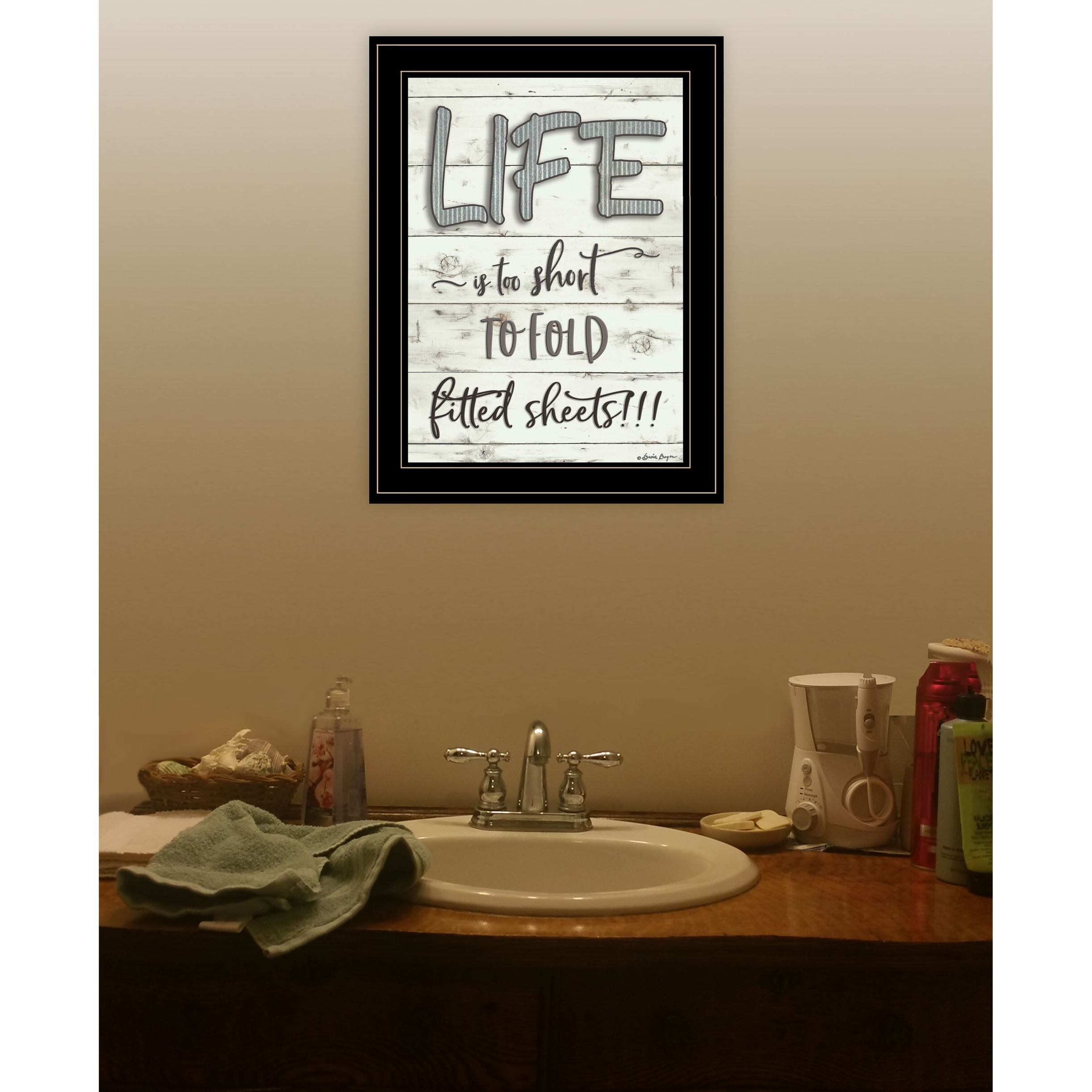 Life Is Too Short 2 Black Framed Print Wall Art