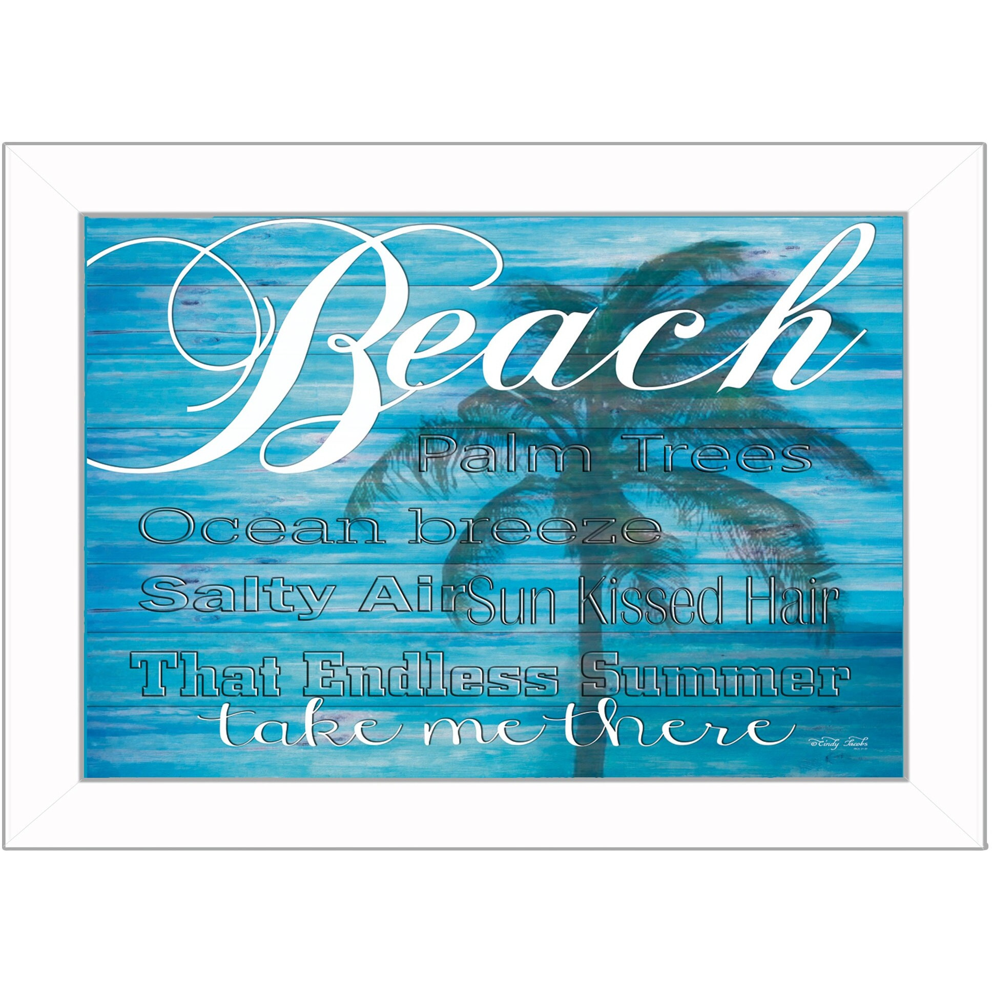 Take Me There 2 White Framed Print Wall Art
