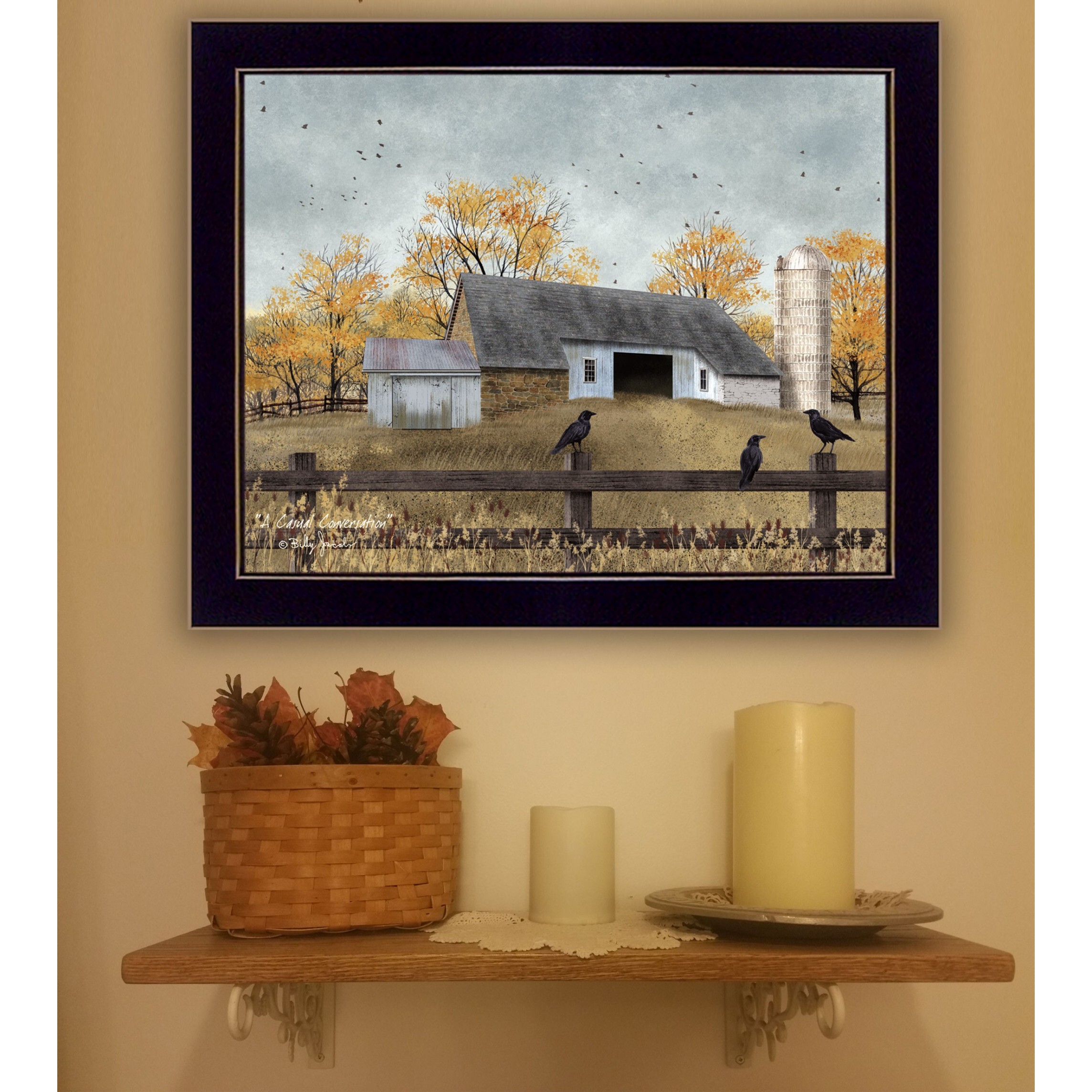 A Casual Conversation 1 Black Framed Print Wall Art
