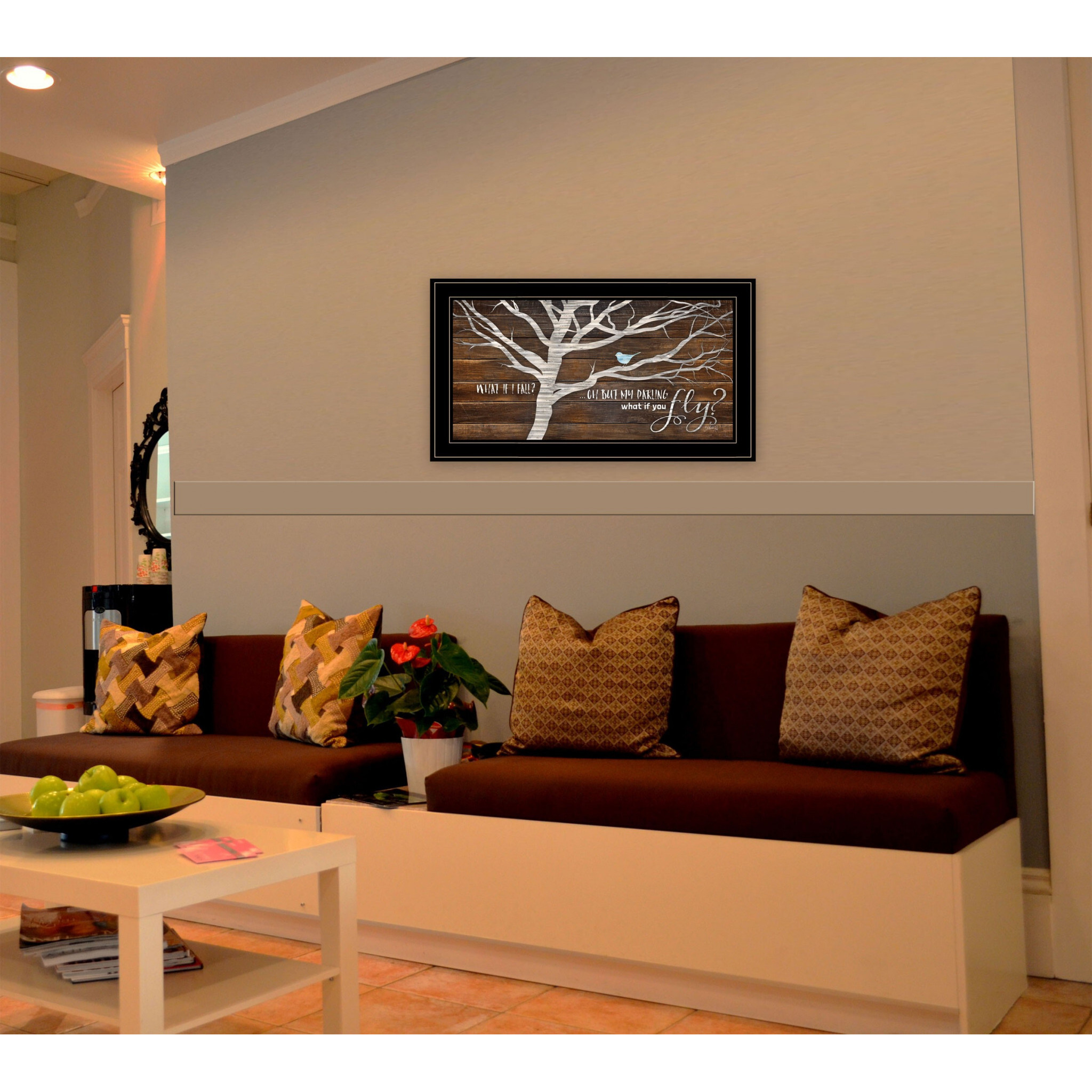 What If You Fly 2 Black Framed Print Wall Art