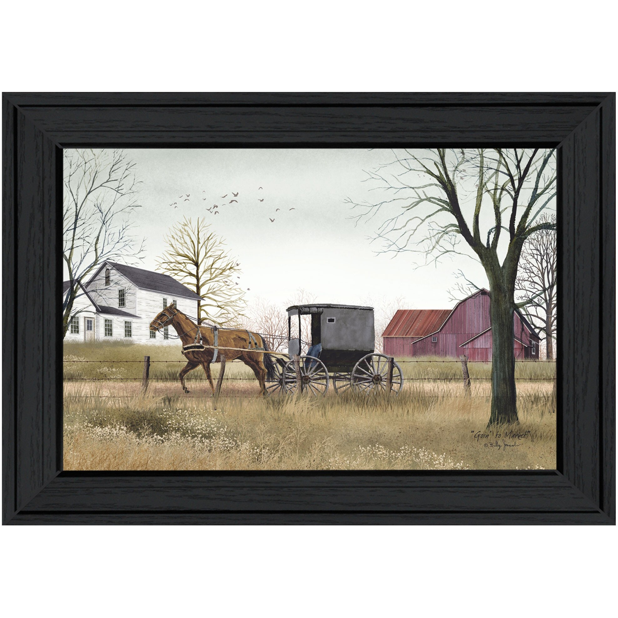 Goin To Market 2 Black Framed Print Wall Art