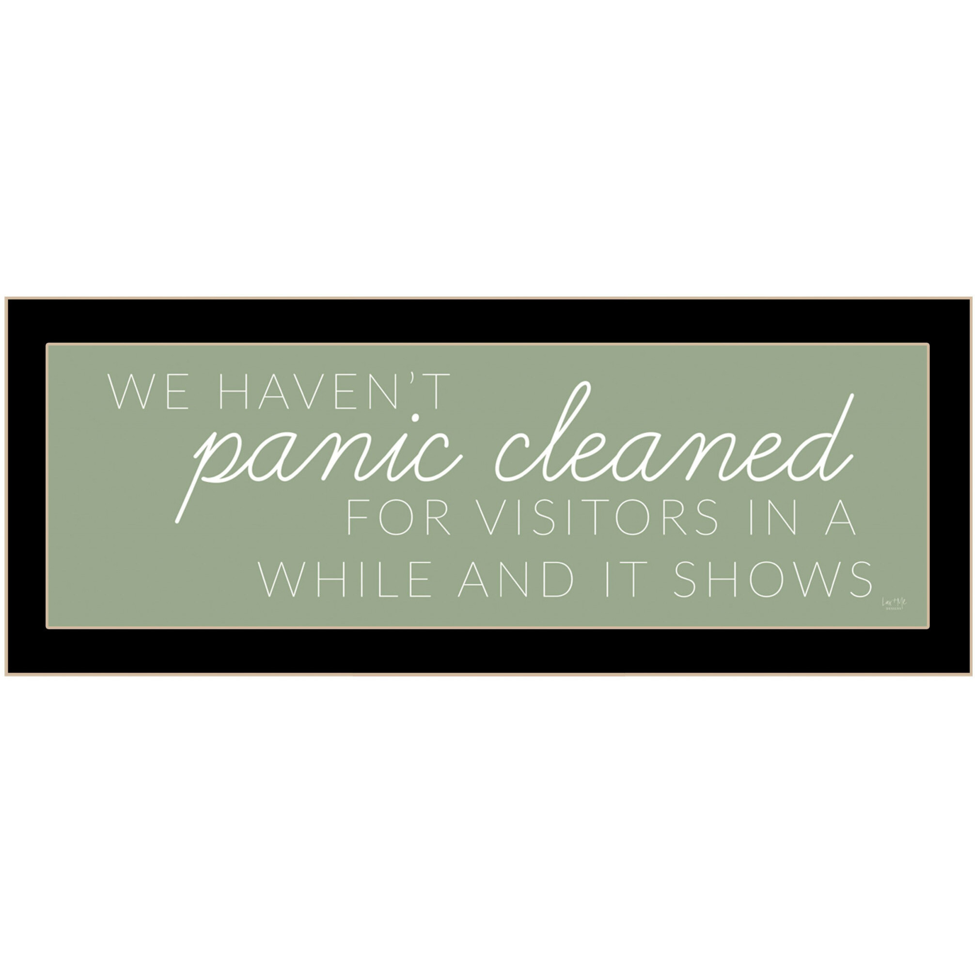 Panic Cleaned 3 Black Framed Print Wall Art