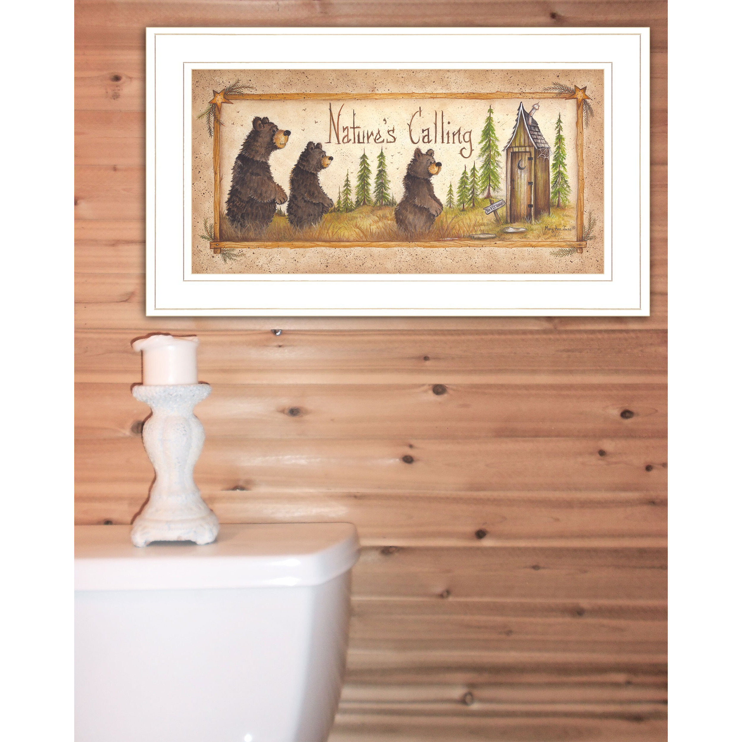 Natures Calling 2 White Framed Print Wall Art