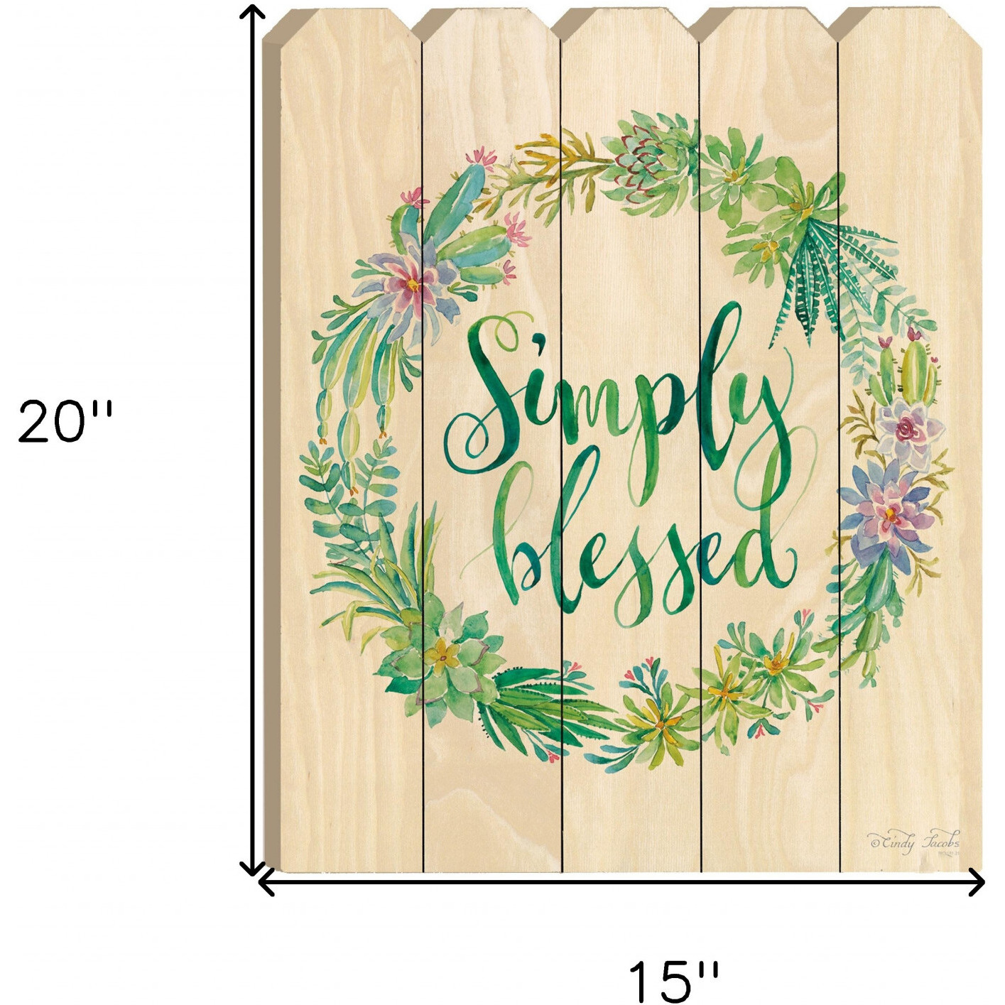 Simply Blessed Unframed Print Wall Art