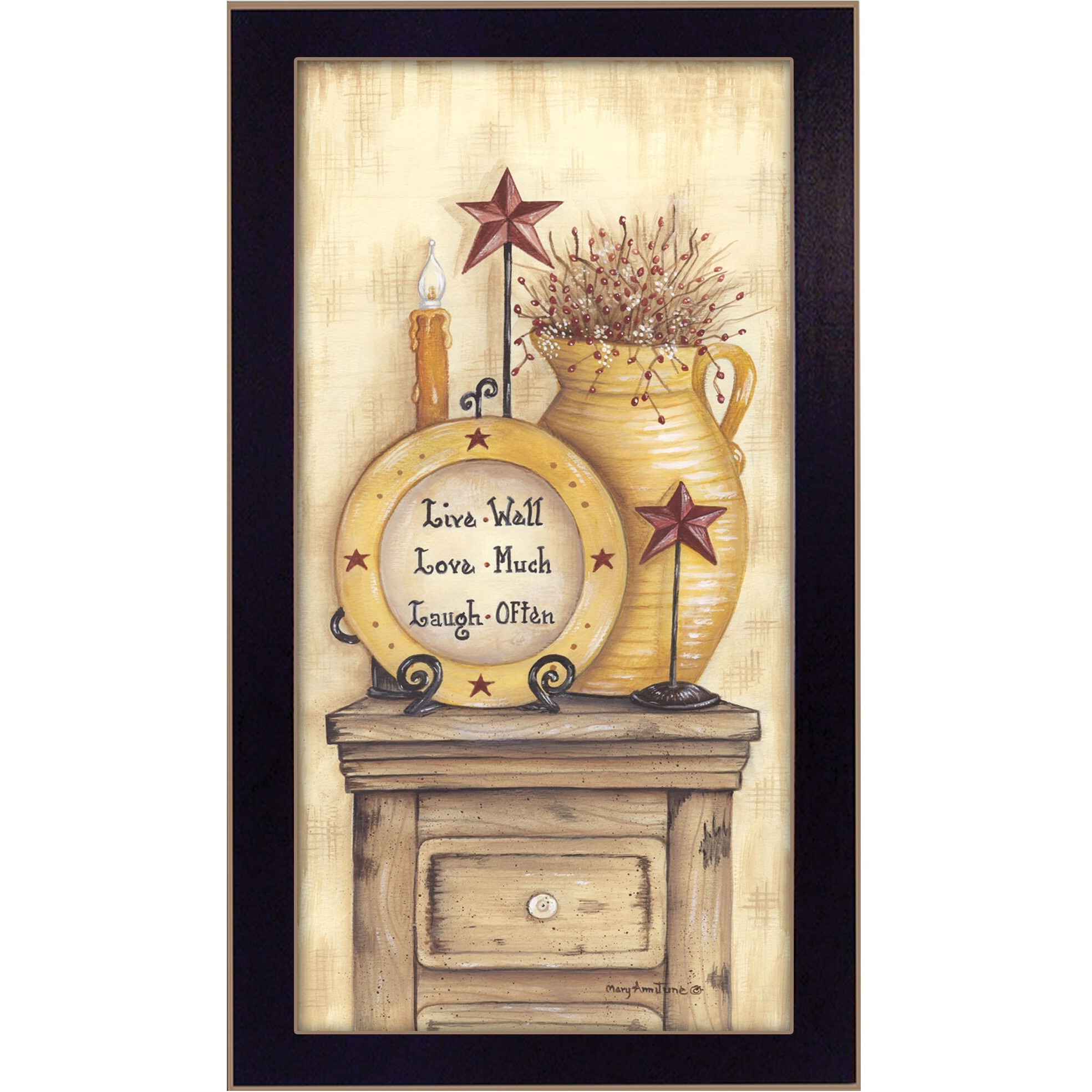 Words To Live Black Framed Print Wall Art