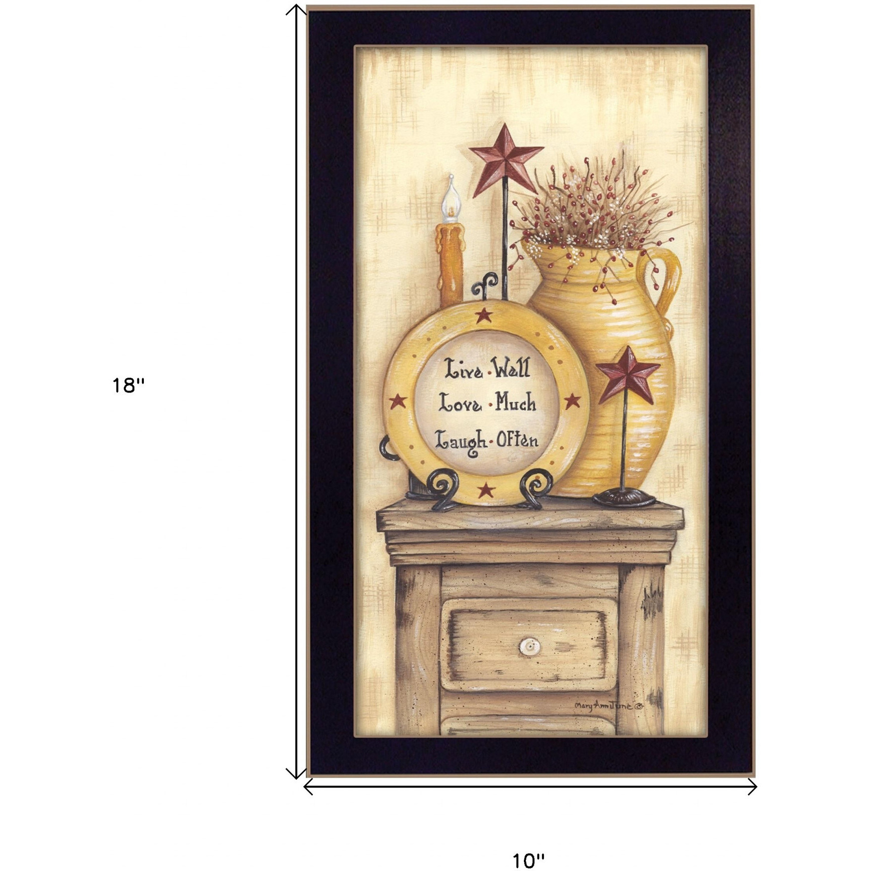 Words To Live Black Framed Print Wall Art