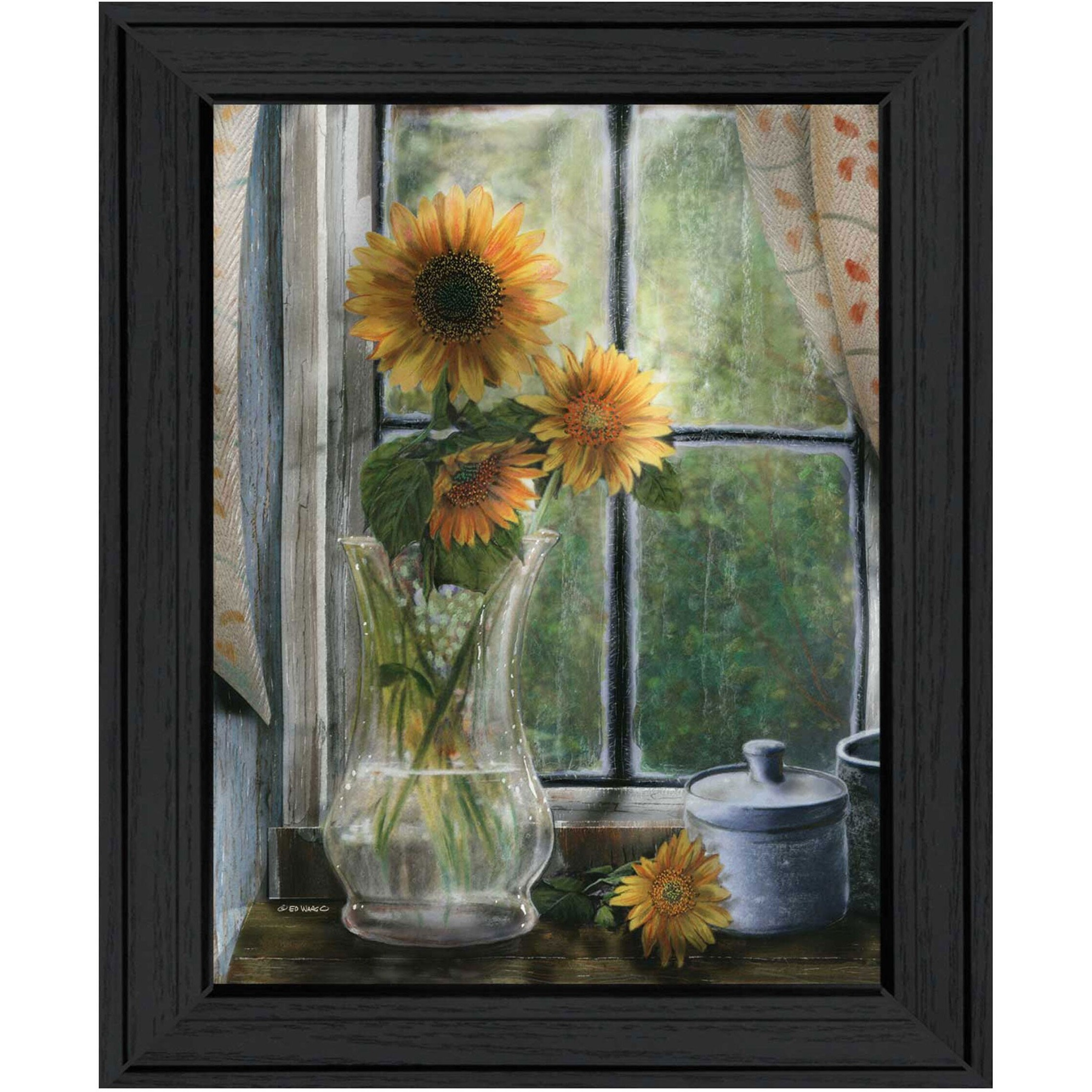 Morning Flower 2 Black Framed Print Wall Art