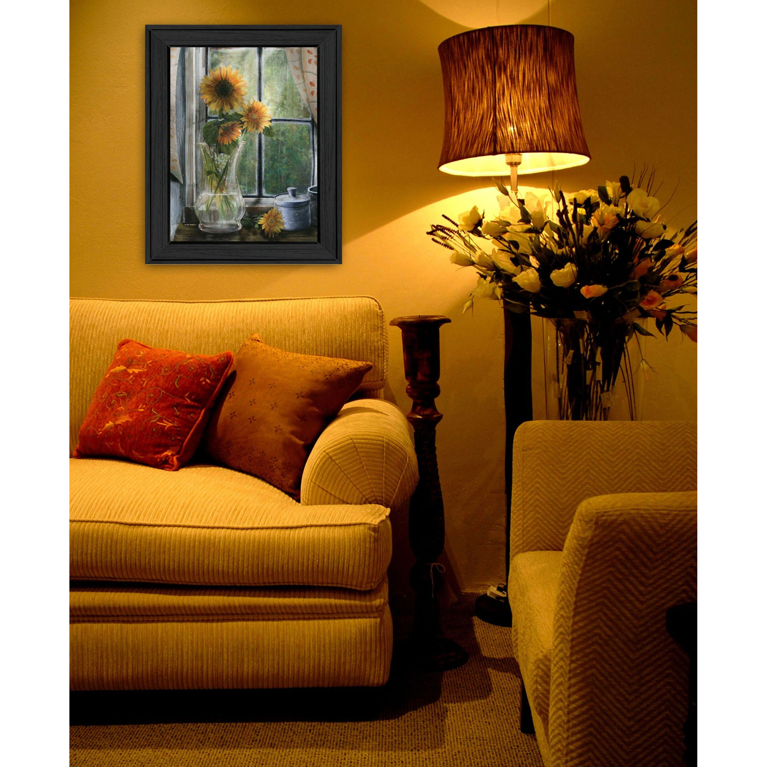 Morning Flower 2 Black Framed Print Wall Art