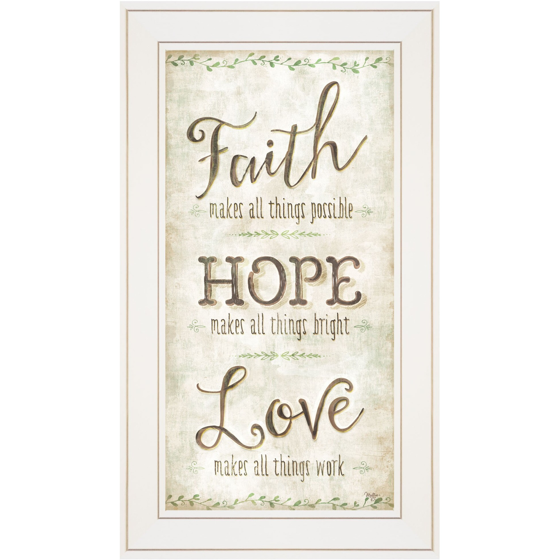 Faith 1 White Framed Print Wall Art