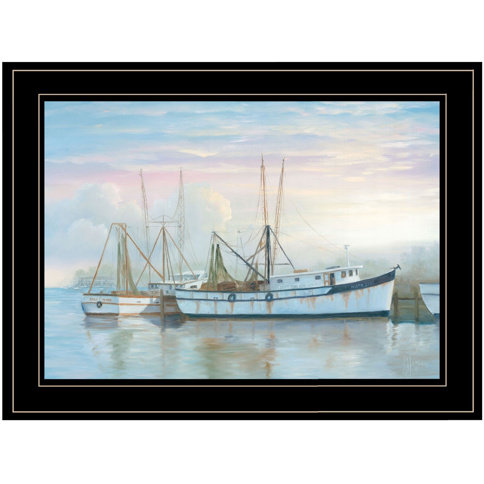 North Star At Rest 2 Black Framed Print Wall Art