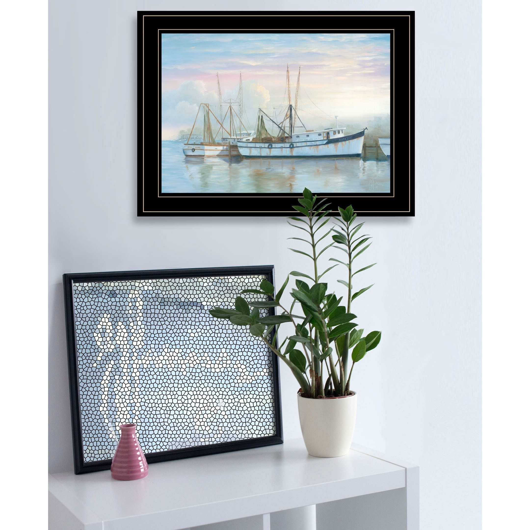 North Star At Rest 2 Black Framed Print Wall Art