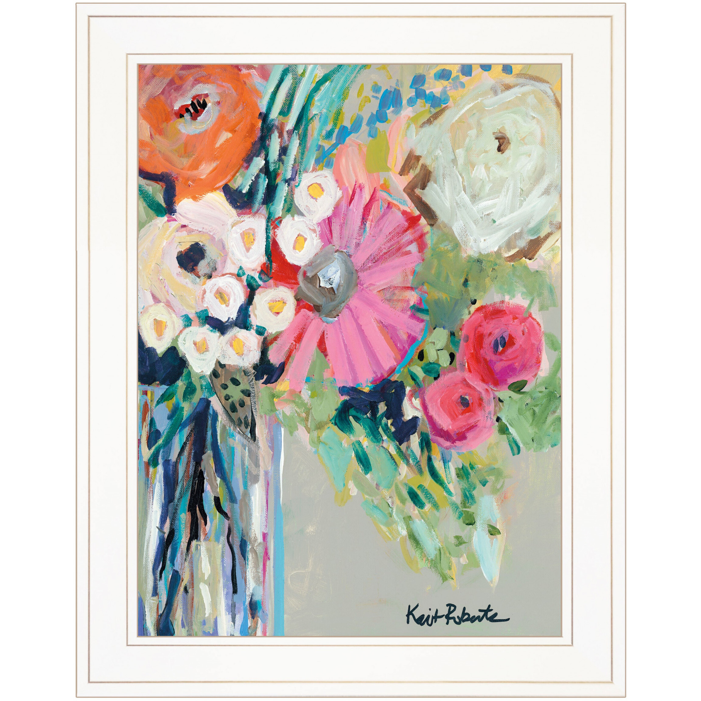 From Mrs. Hazels Garden 1 White Framed Print Wall Art
