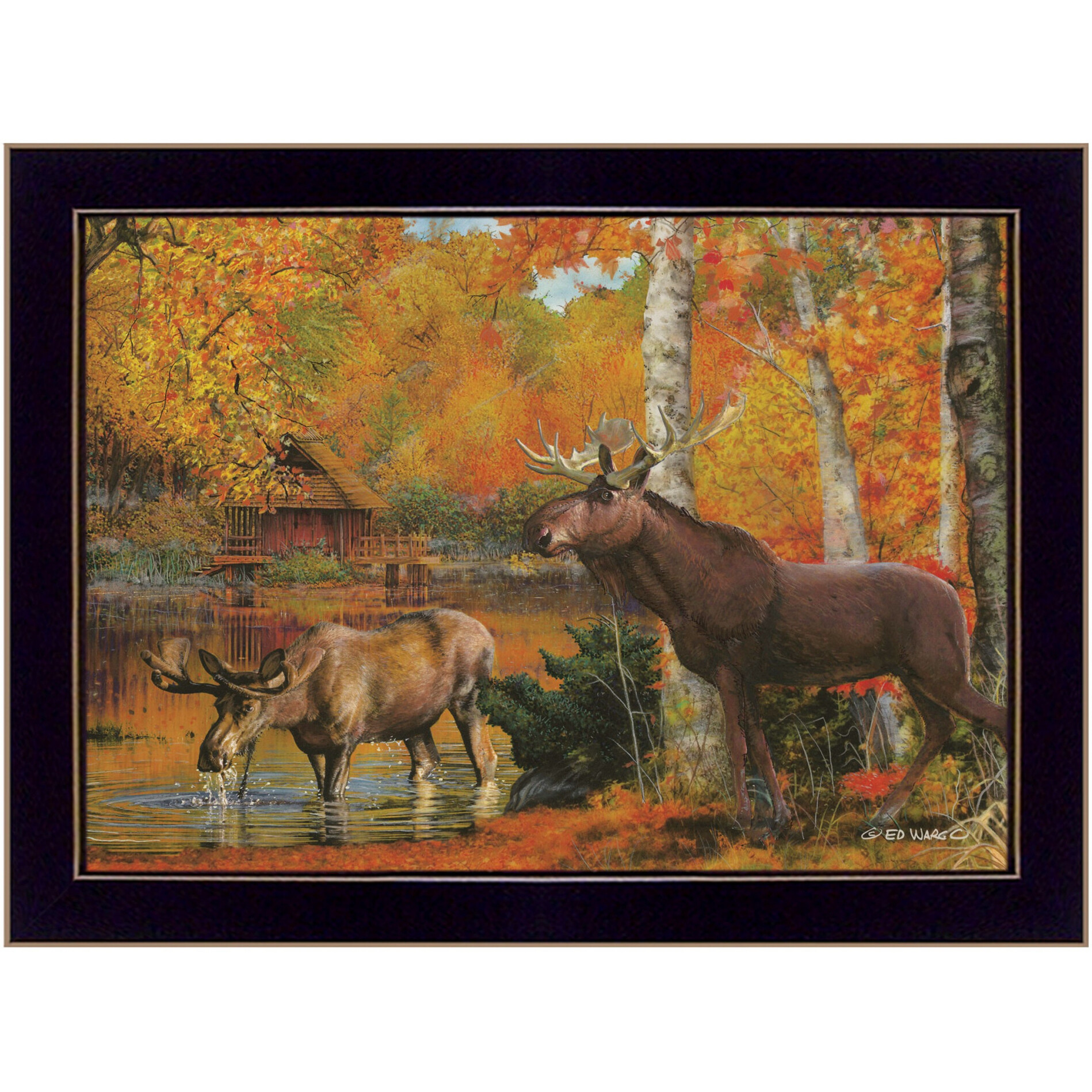 Peaceful Retreat 1 Black Framed Print Wall Art