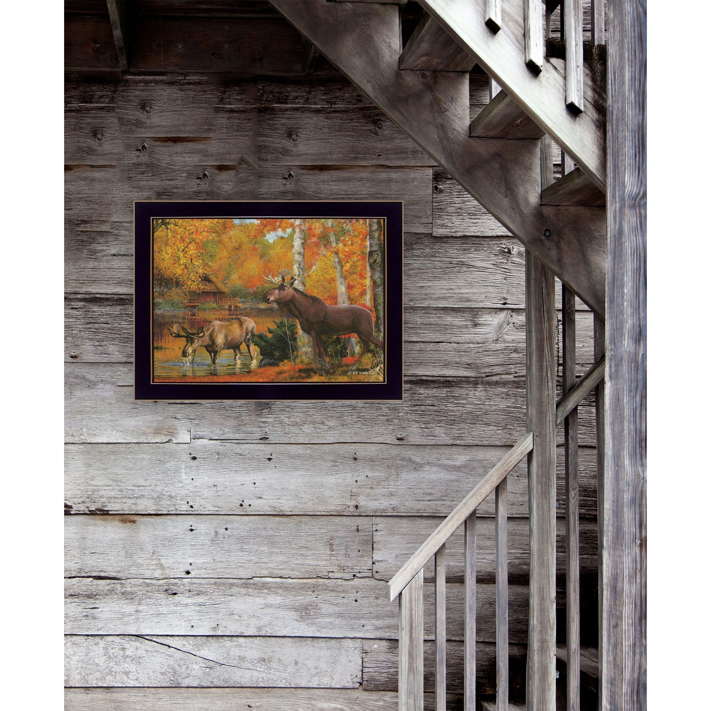 Peaceful Retreat 1 Black Framed Print Wall Art
