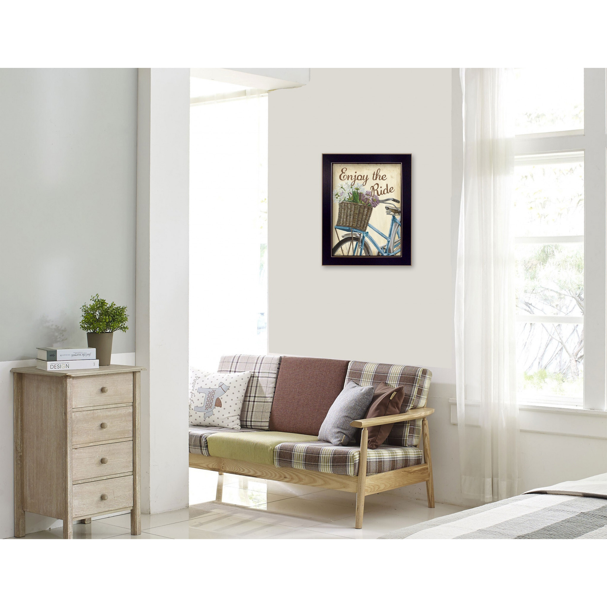 Enjoy The Ride Black Framed Print Wall Art