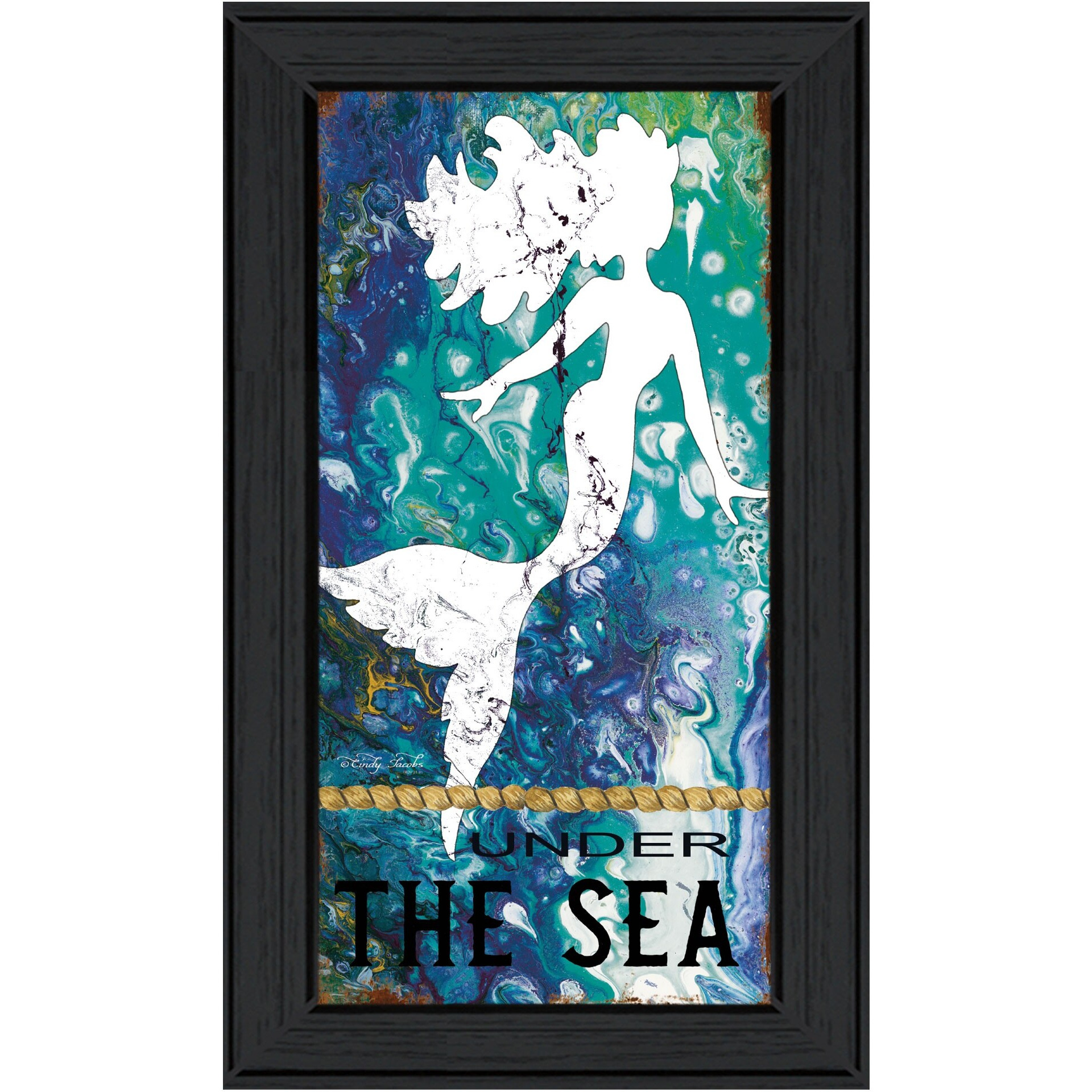 Under The Sea 2 Black Framed Print Wall Art