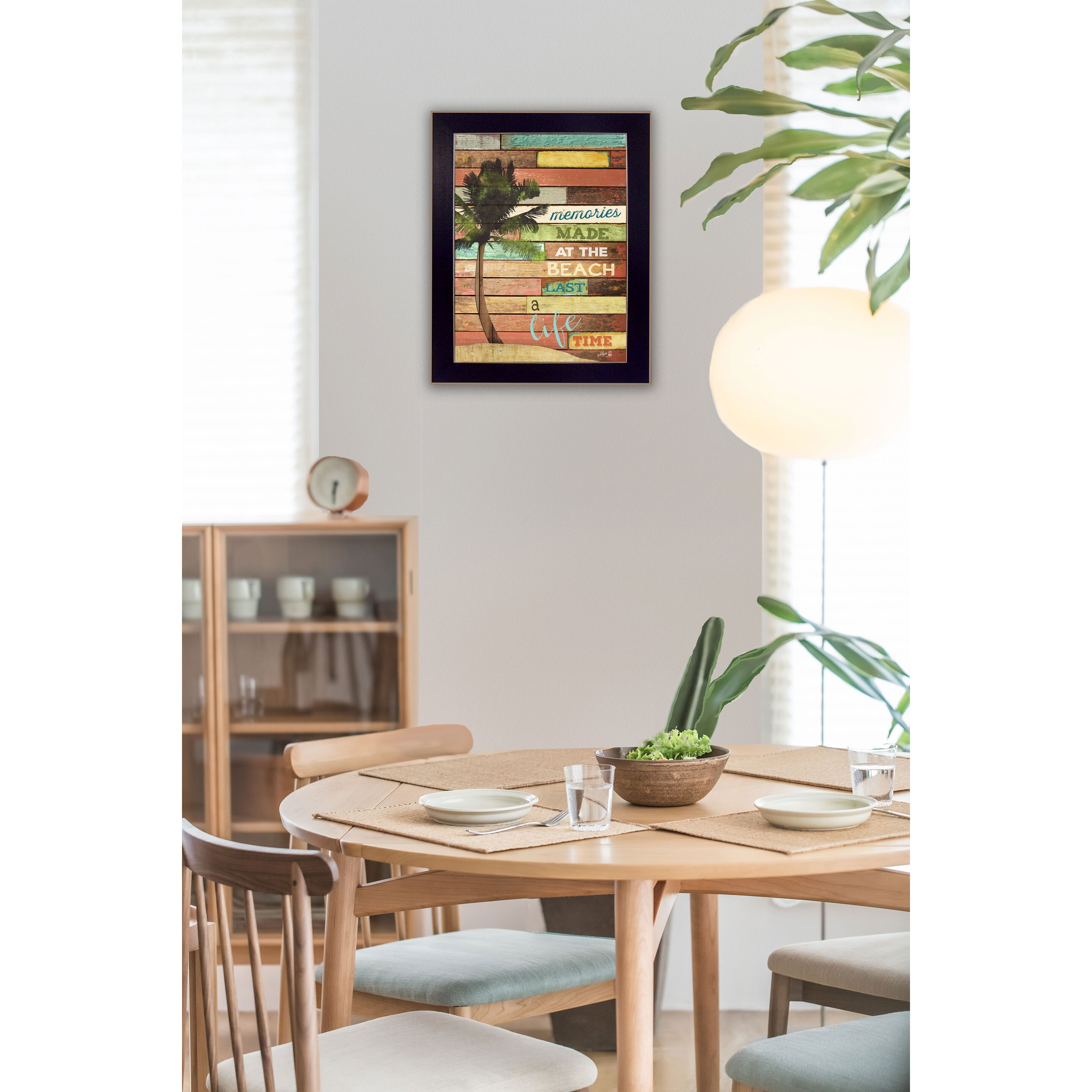 Beach Memories 4 Black Framed Print Wall Art