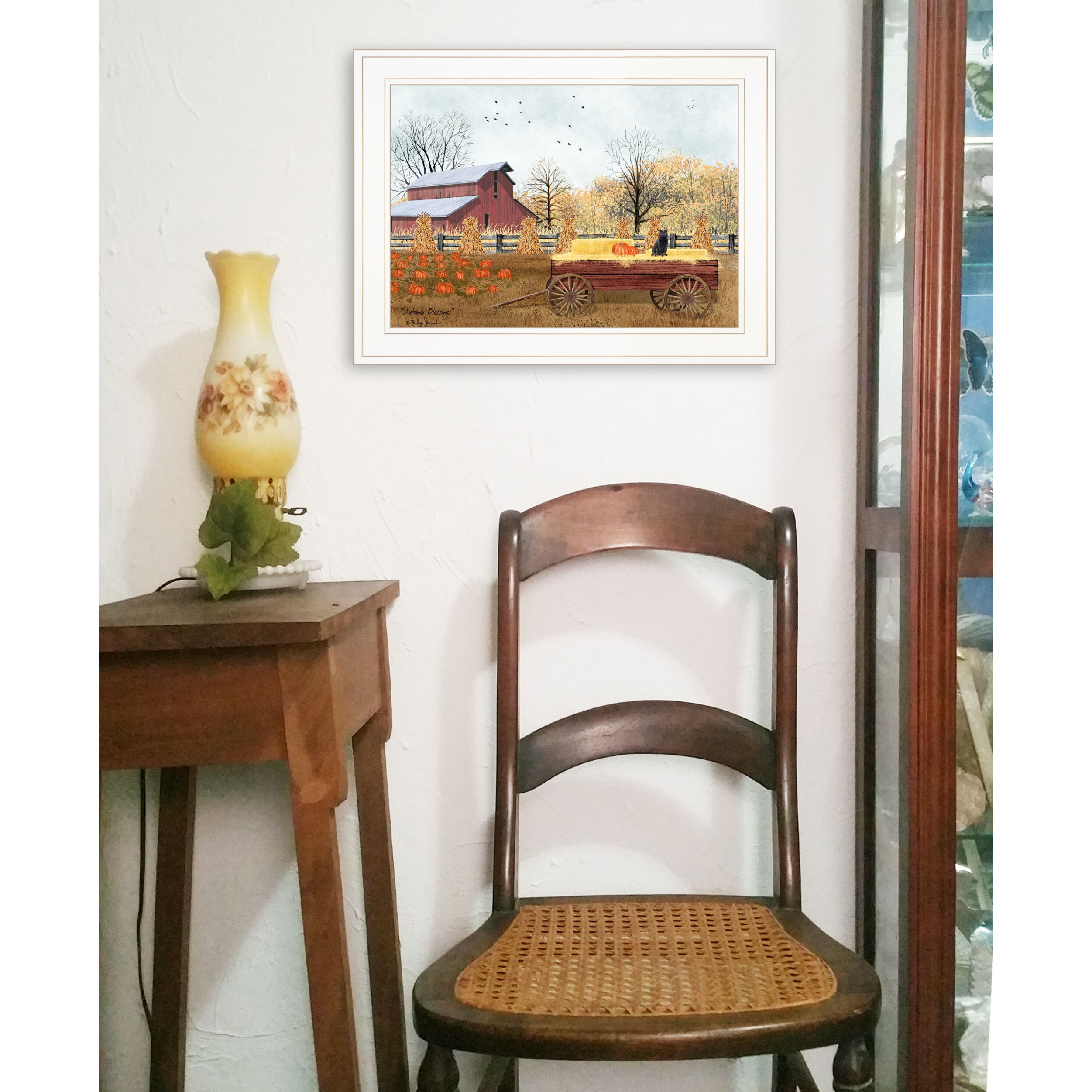 Autumn Blessings 1 White Framed Print Wall Art