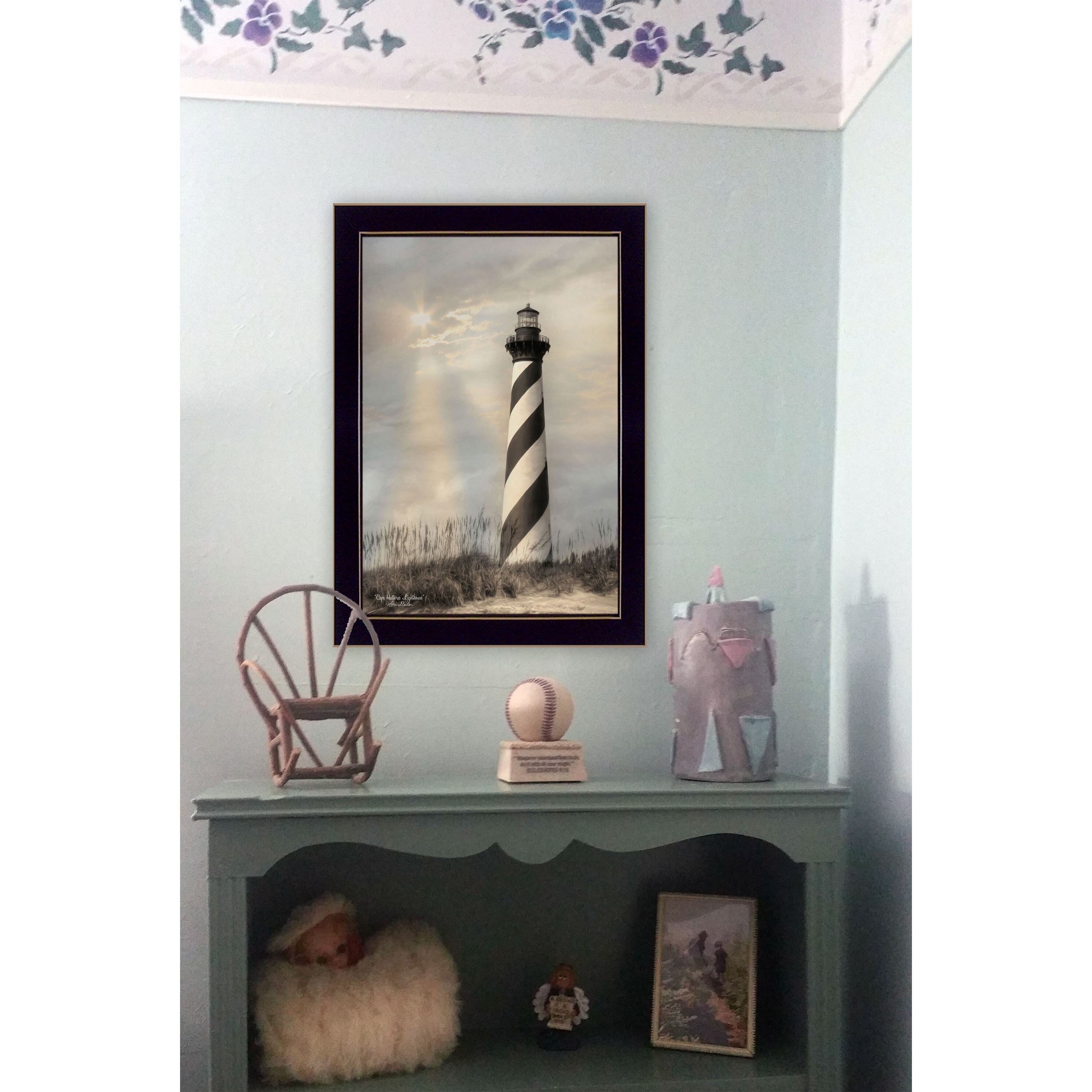 Cape Hatteras Lighthouse 1 Black Framed Print Wall Art