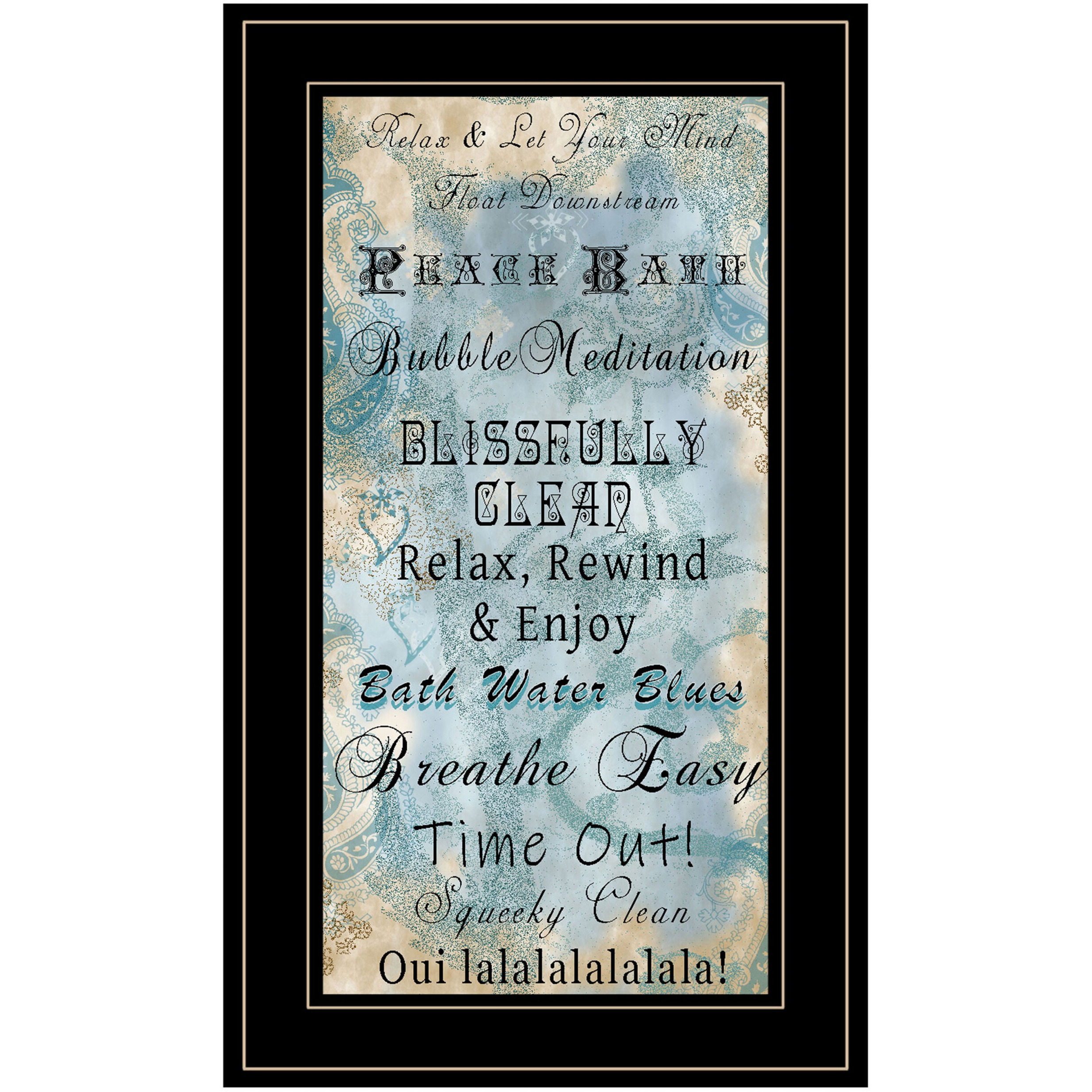 Paris Bath 2 Black Framed Print Wall Art