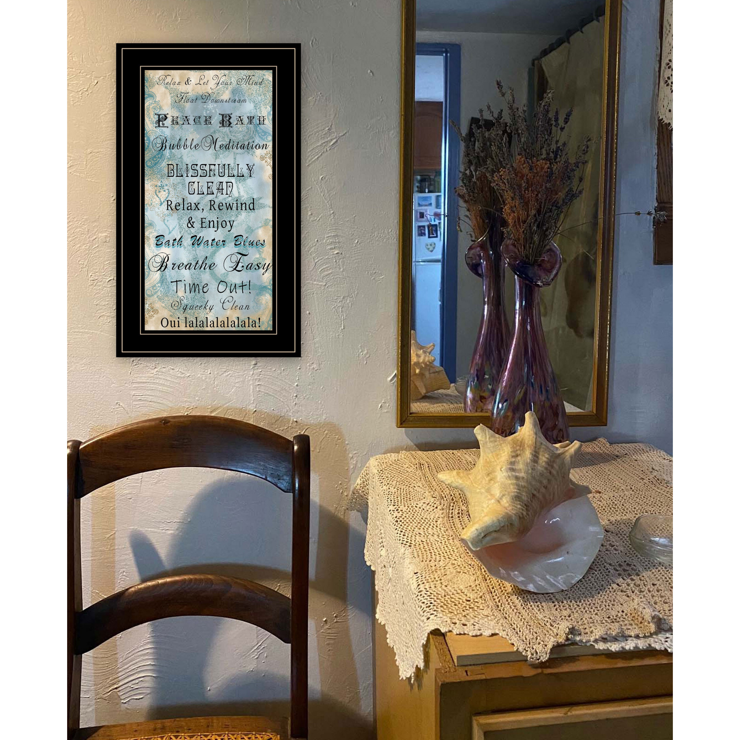 Paris Bath 2 Black Framed Print Wall Art