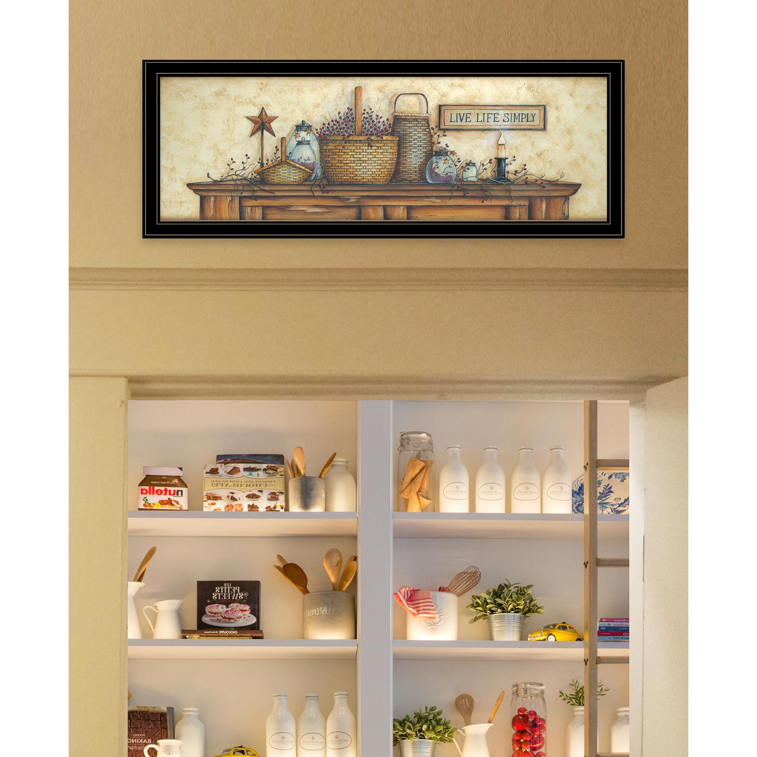 Live Life Simple 3 Black Framed Print Wall Art