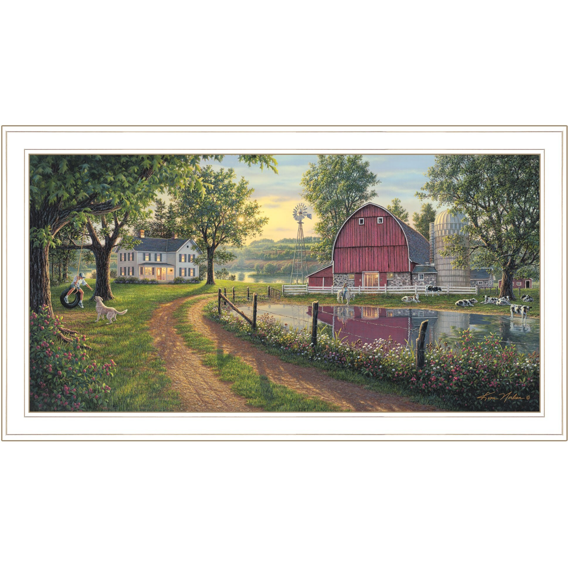 The Road Home 10 White Framed Print Wall Art