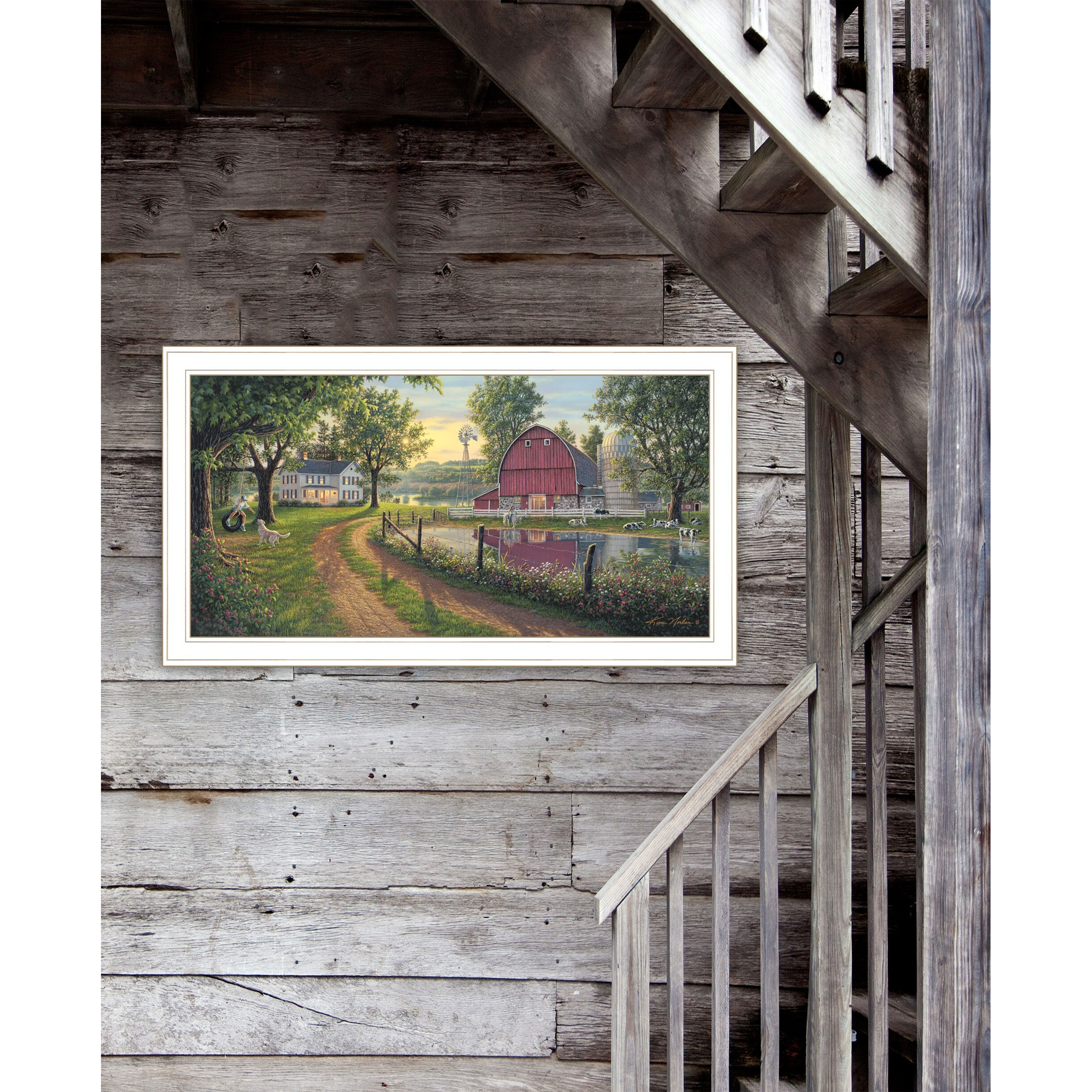 The Road Home 10 White Framed Print Wall Art