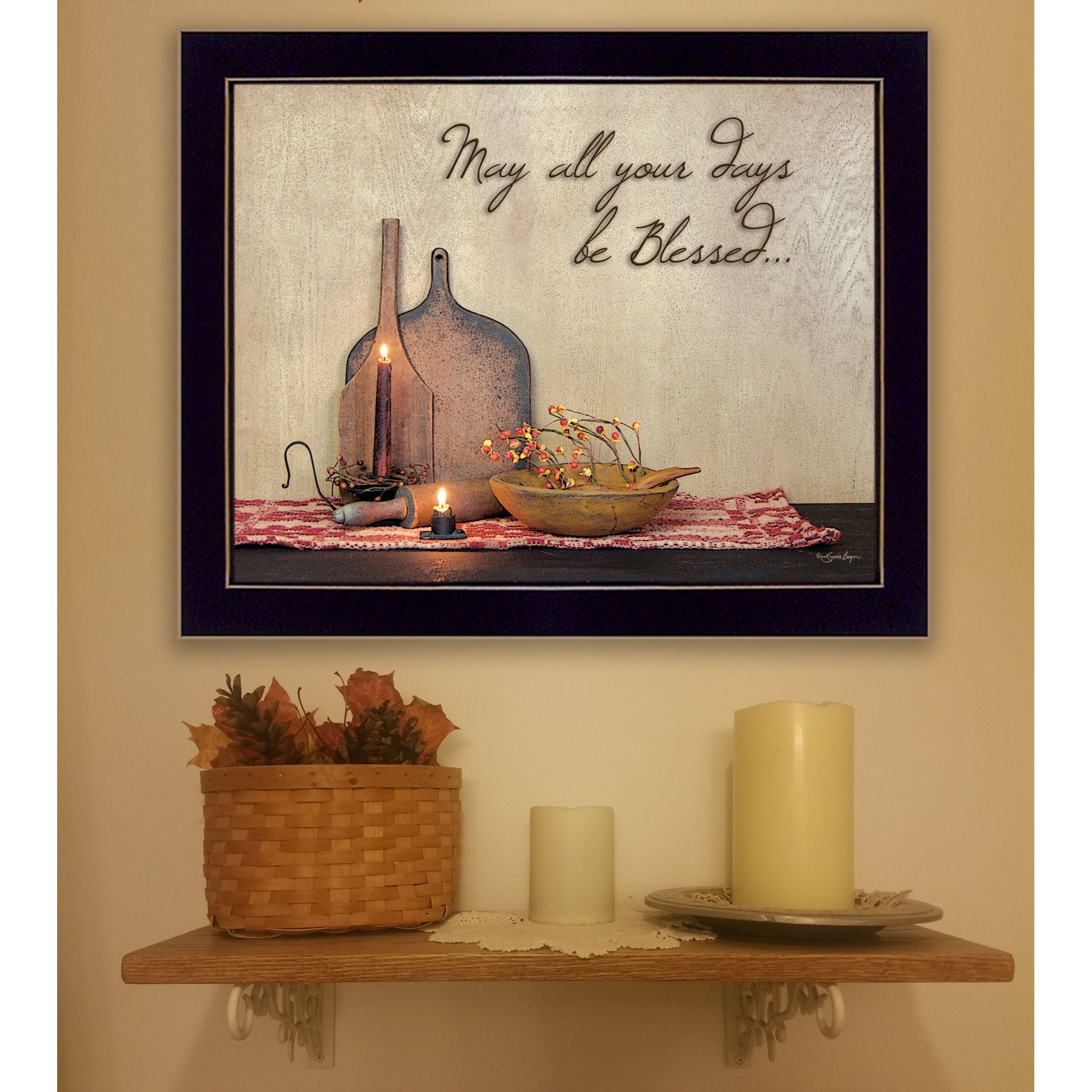 May All Your Days Be Blessed Black Framed Print Wall Art