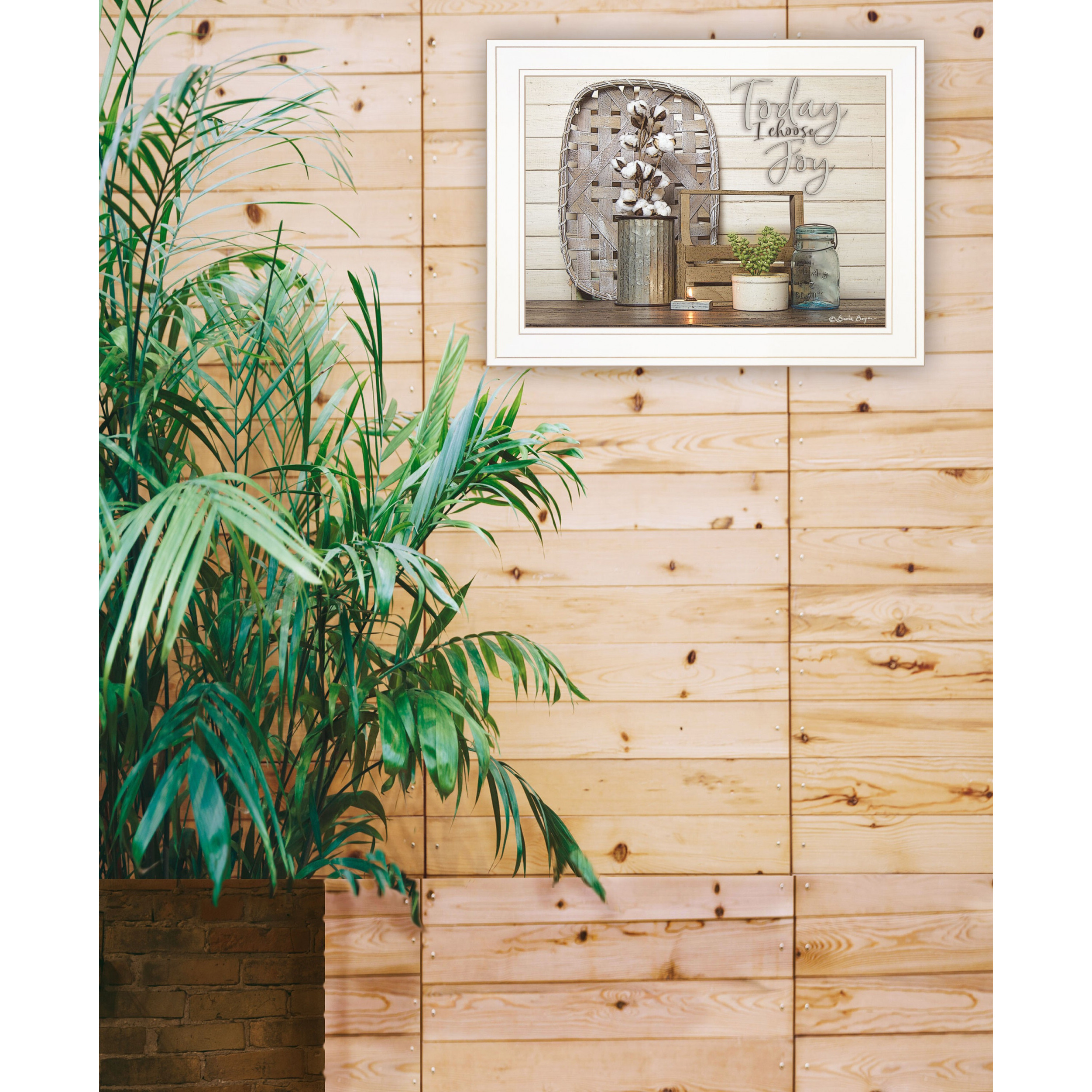 Today I Choose Joy 2 White Framed Print Wall Art