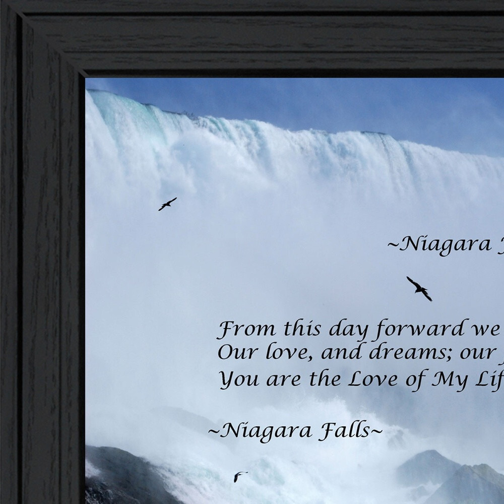 Niagara Falls Black Framed Print Wall Art