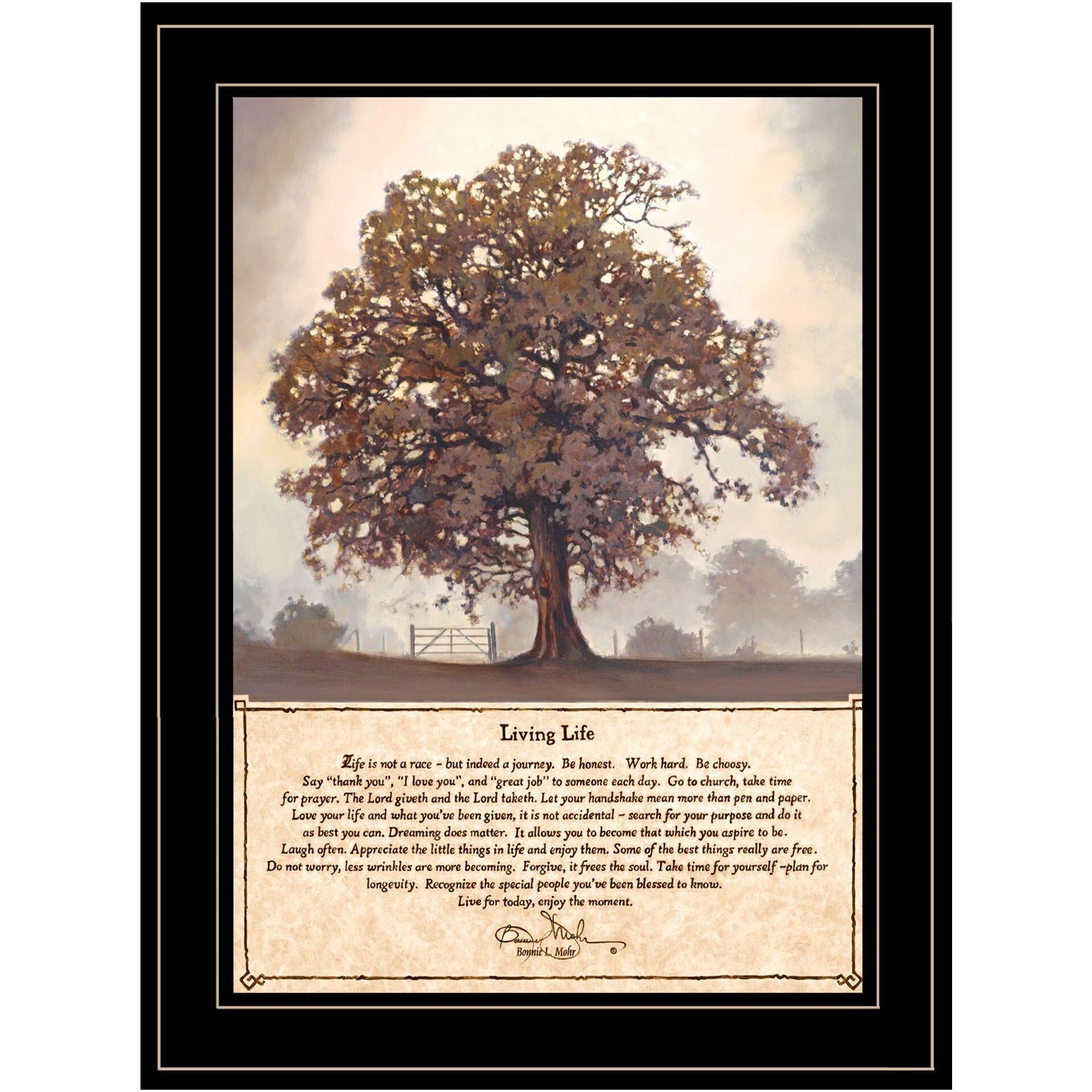 Living Life 2 Black Framed Print Wall Art