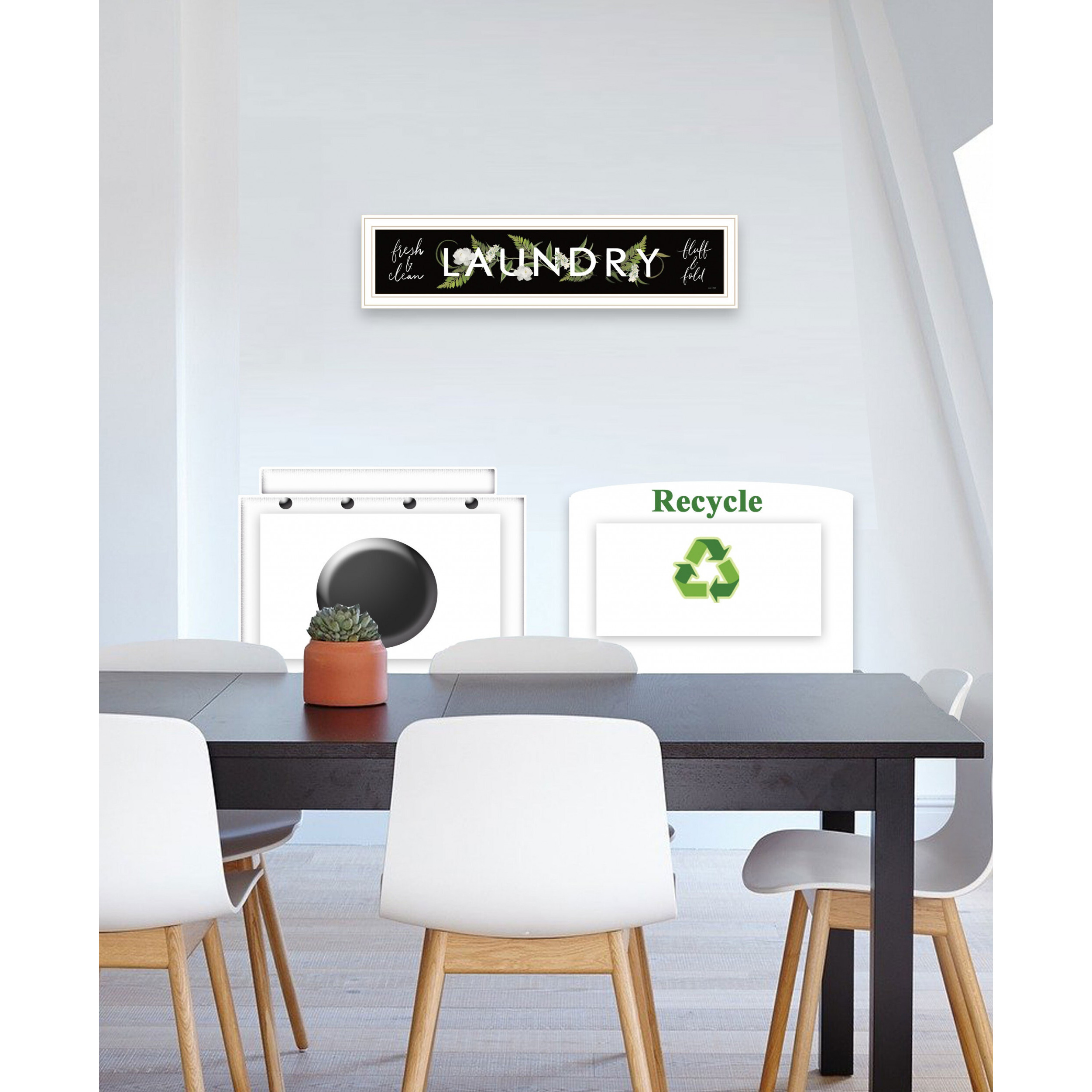 Laundry Fresh And Clean 2 White Framed Print Wall Art