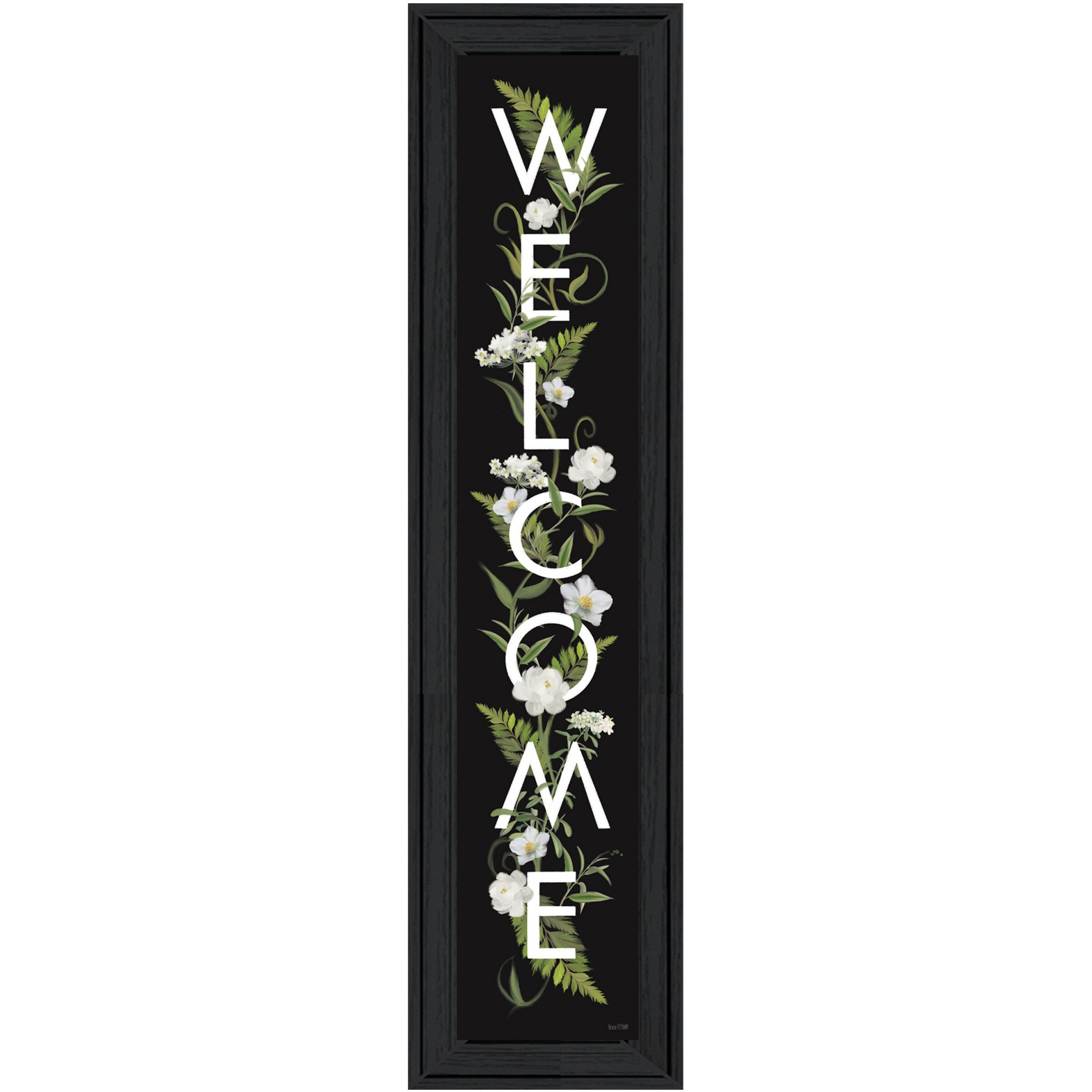 Welcome Sign I 2 Black Framed Print Wall Art