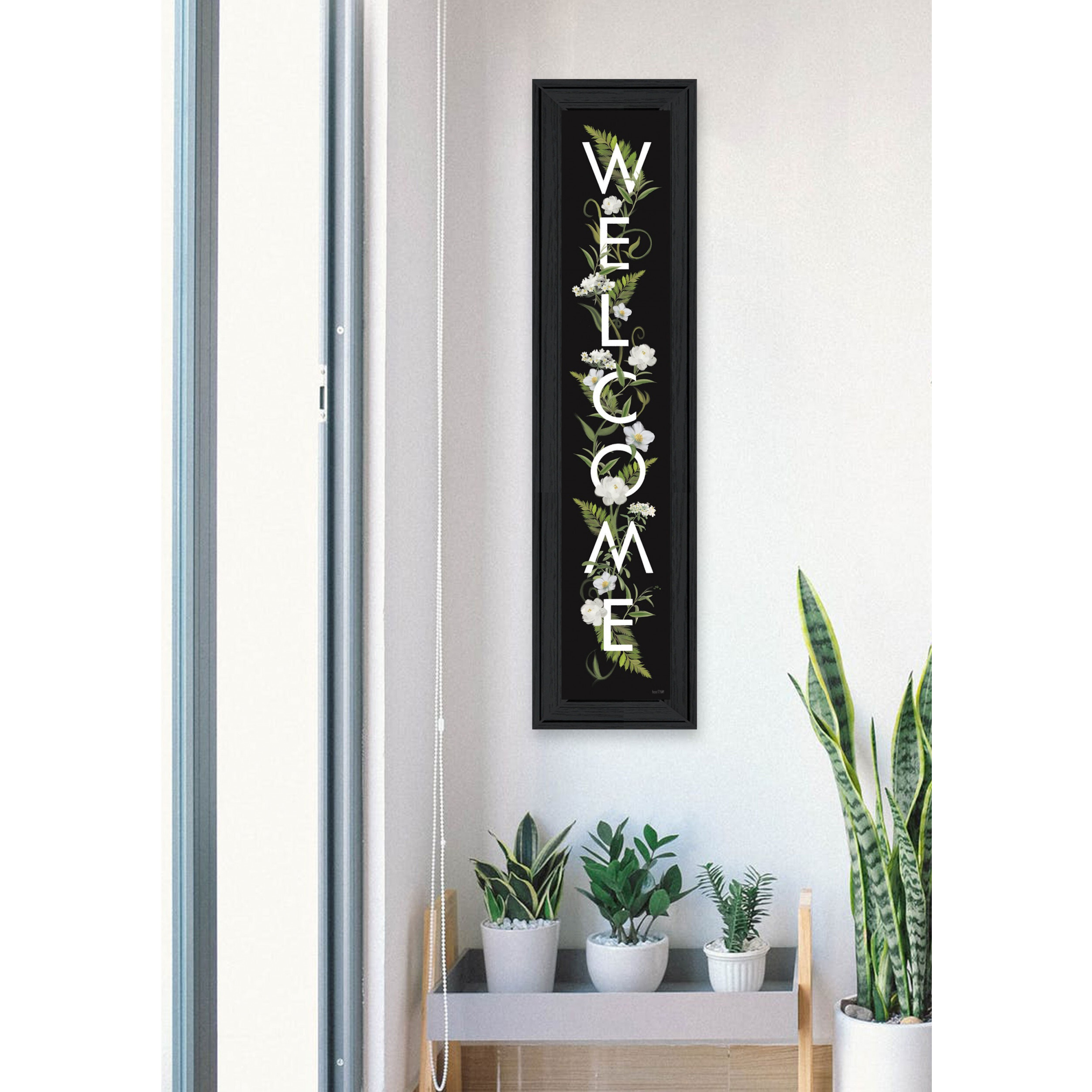 Welcome Sign I 2 Black Framed Print Wall Art