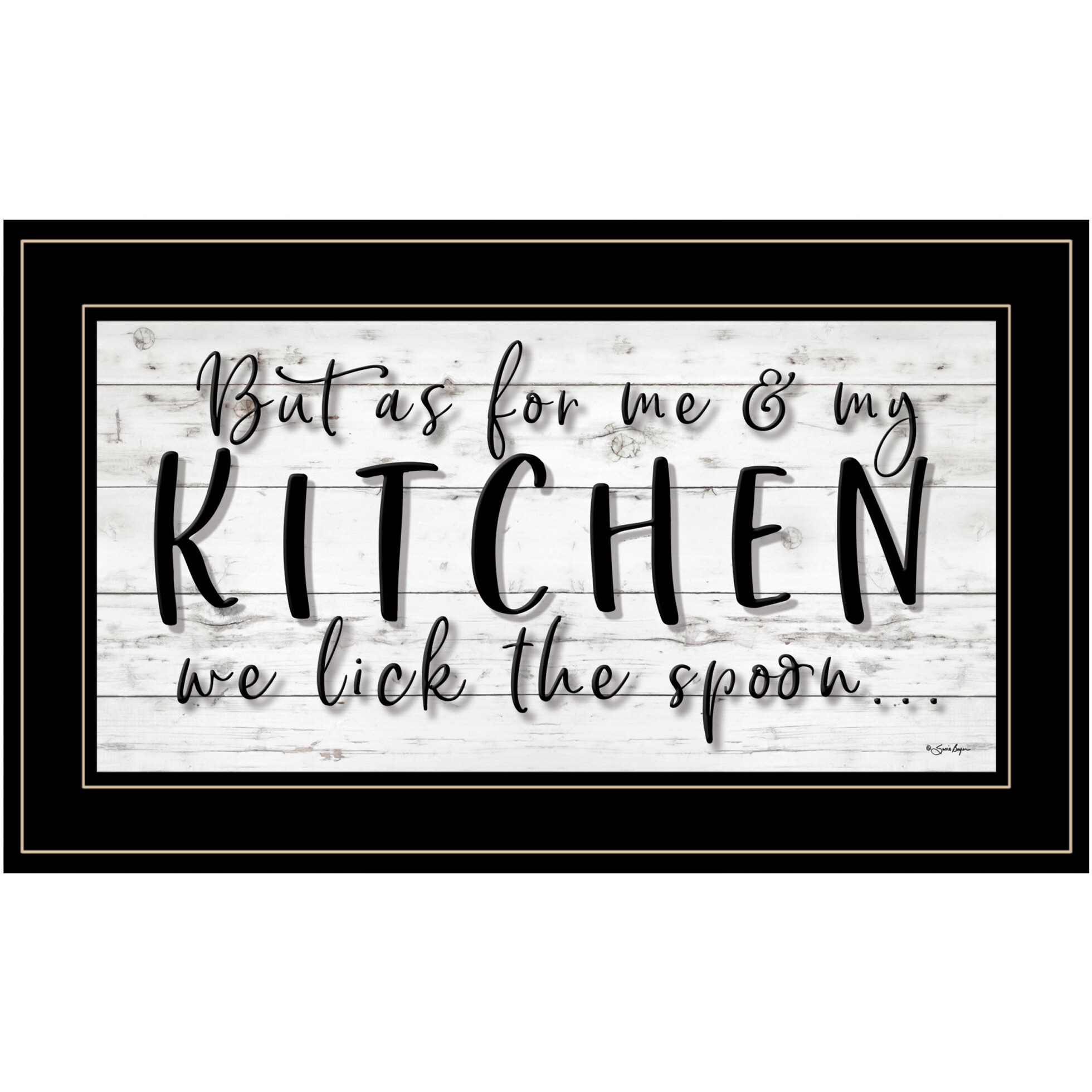 We Lick The Spoon 2 Black Framed Print Wall Art