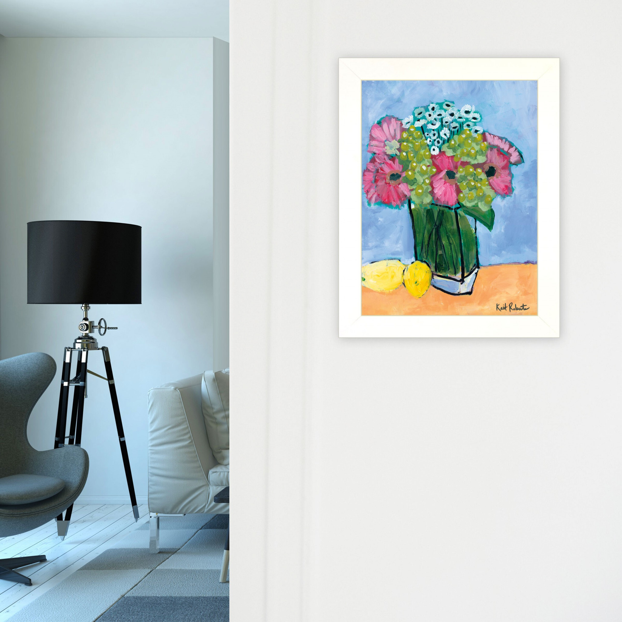 Kitchen Table Series Ii White Framed Print Wall Art