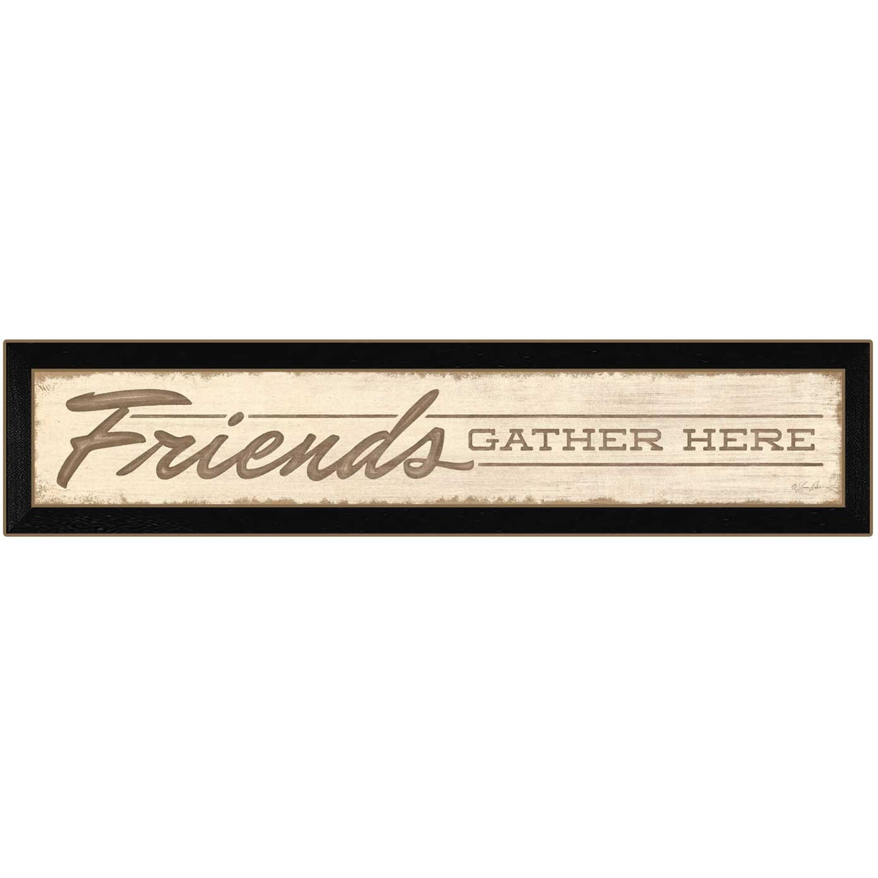 Friend A Gather Here 2 Black Framed Print Wall Art