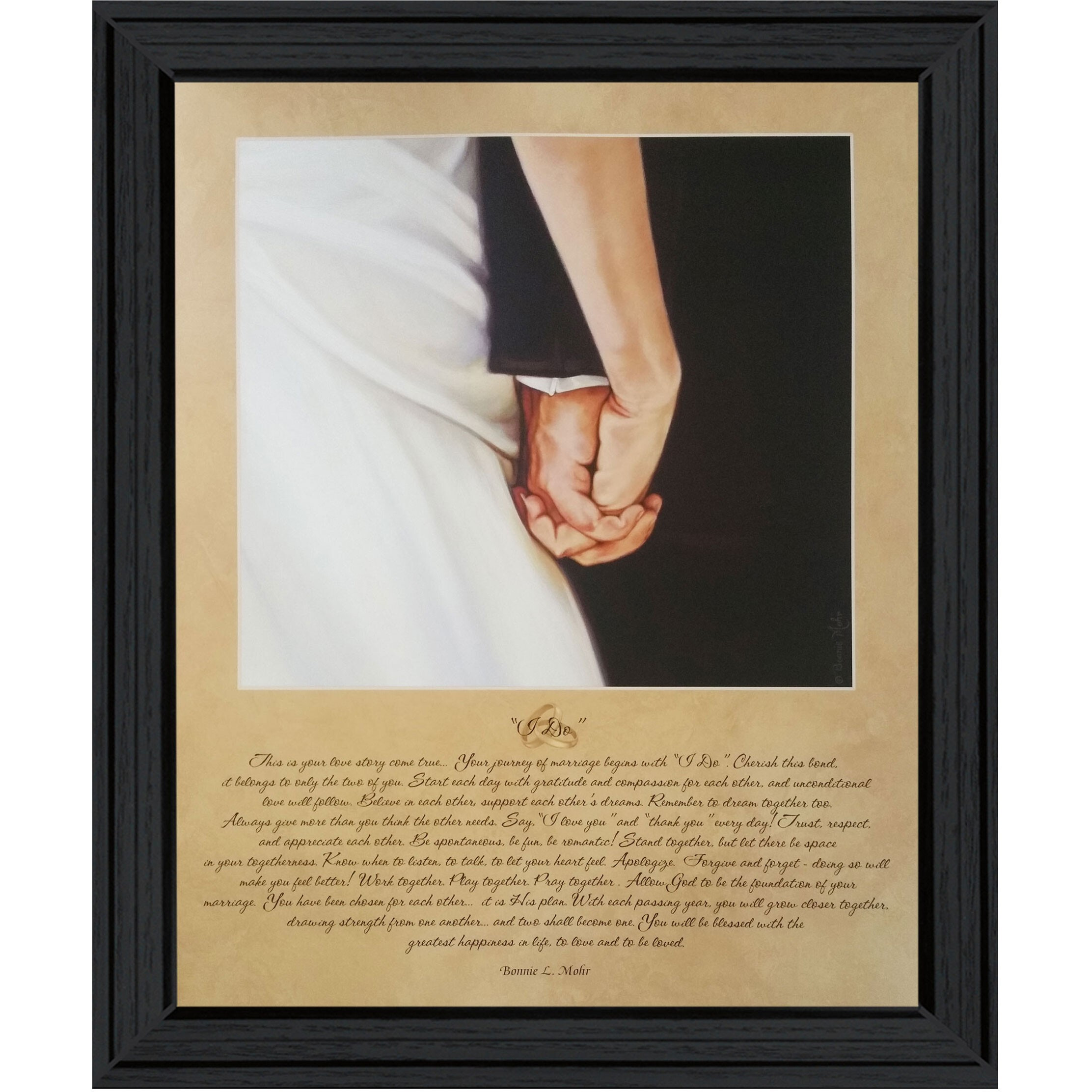 I Do 7 Black Framed Print Wall Art