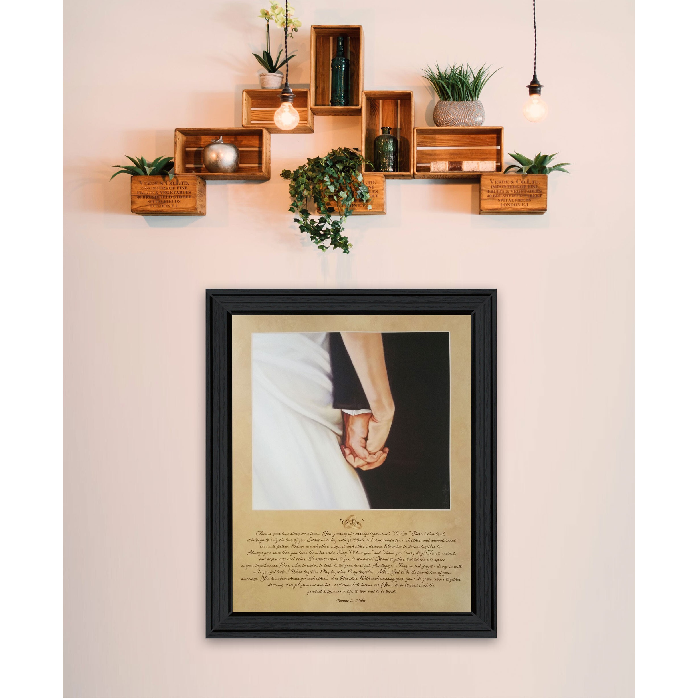 I Do 7 Black Framed Print Wall Art