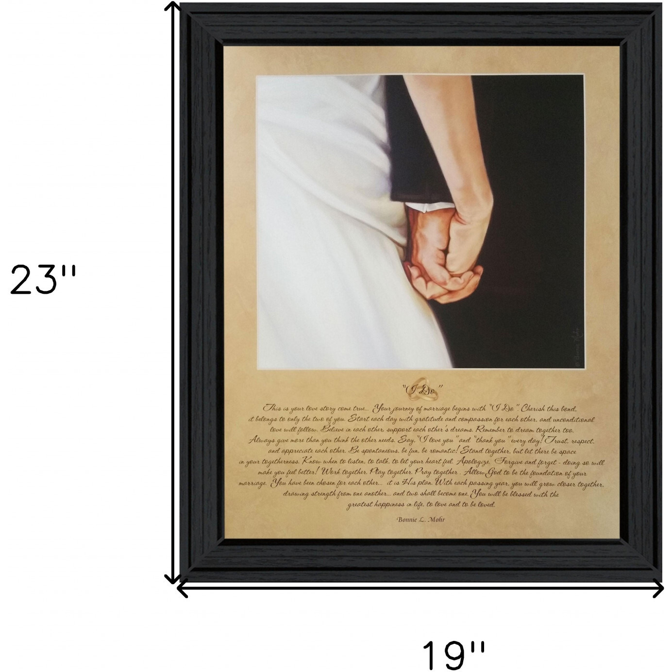 I Do 7 Black Framed Print Wall Art