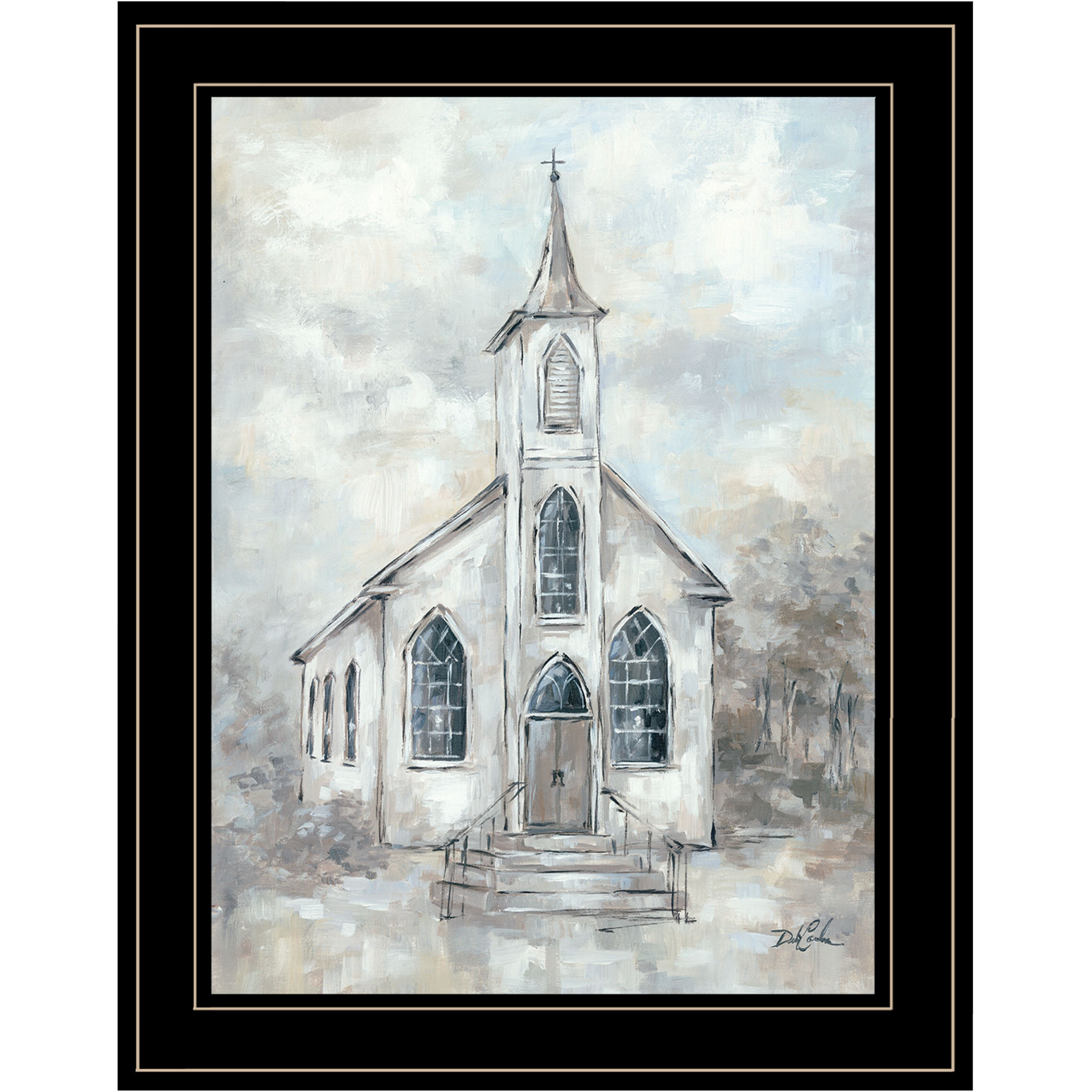 Faith 4 Black Framed Print Wall Art