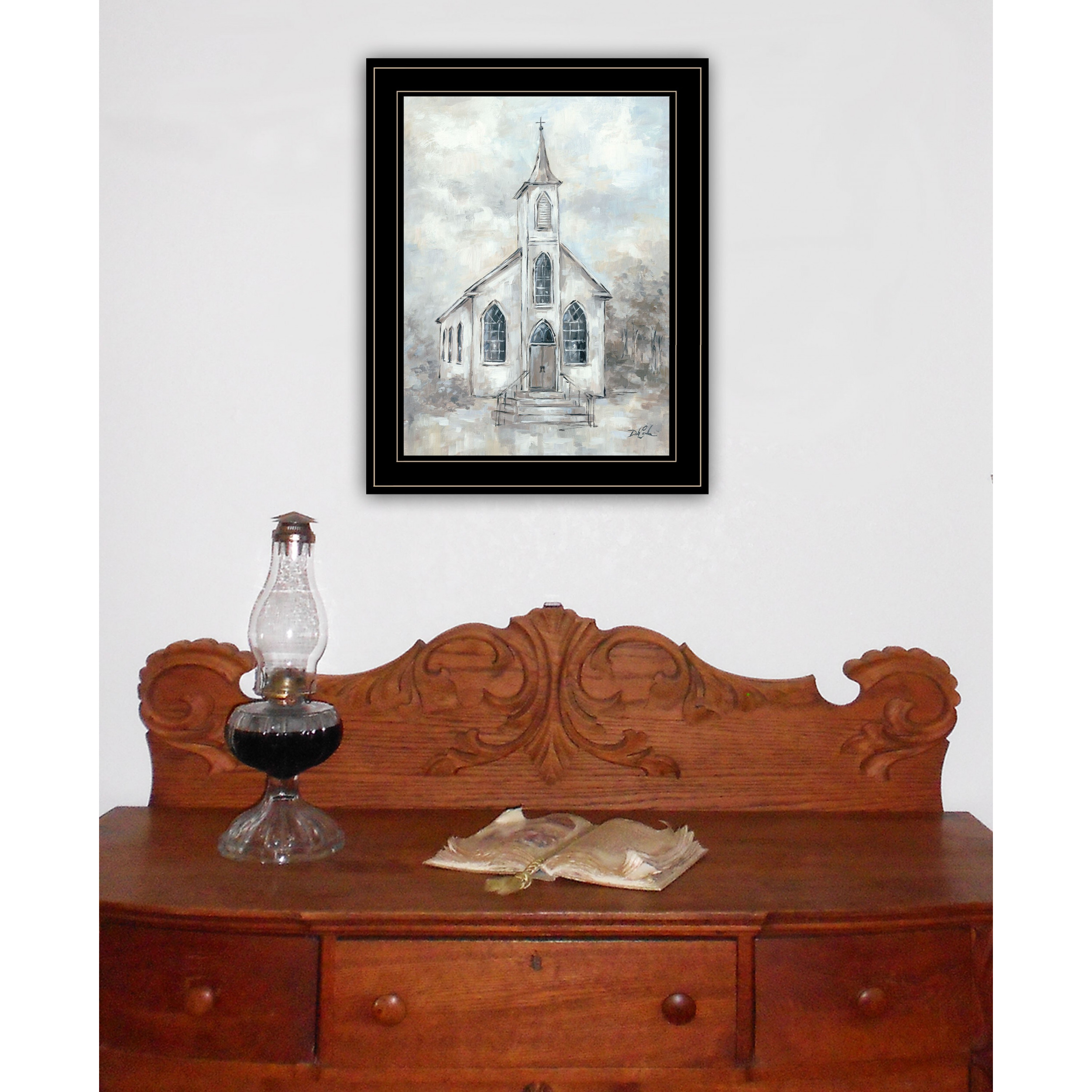 Faith 4 Black Framed Print Wall Art