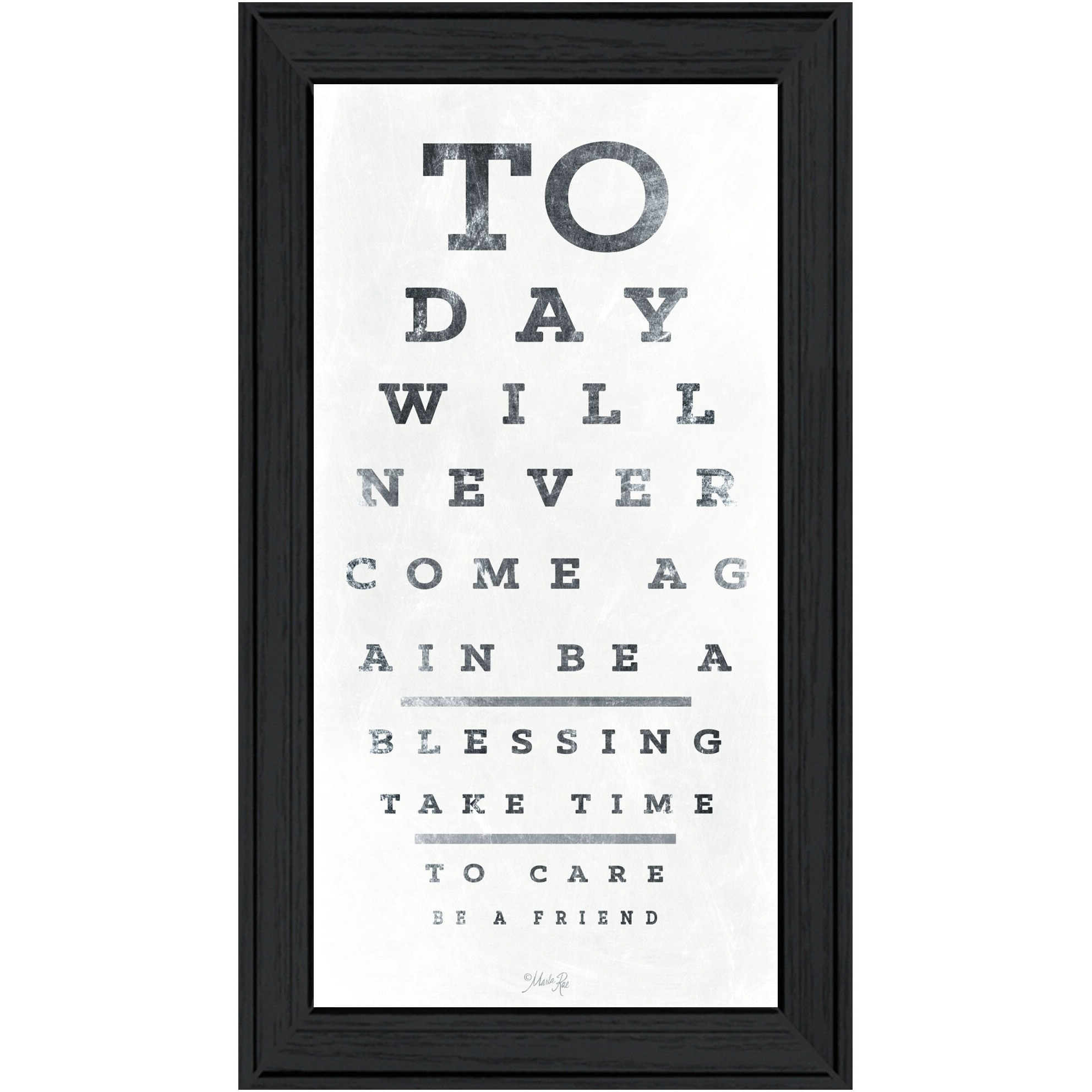 Eye Chart I 1 Black Framed Print Wall Art