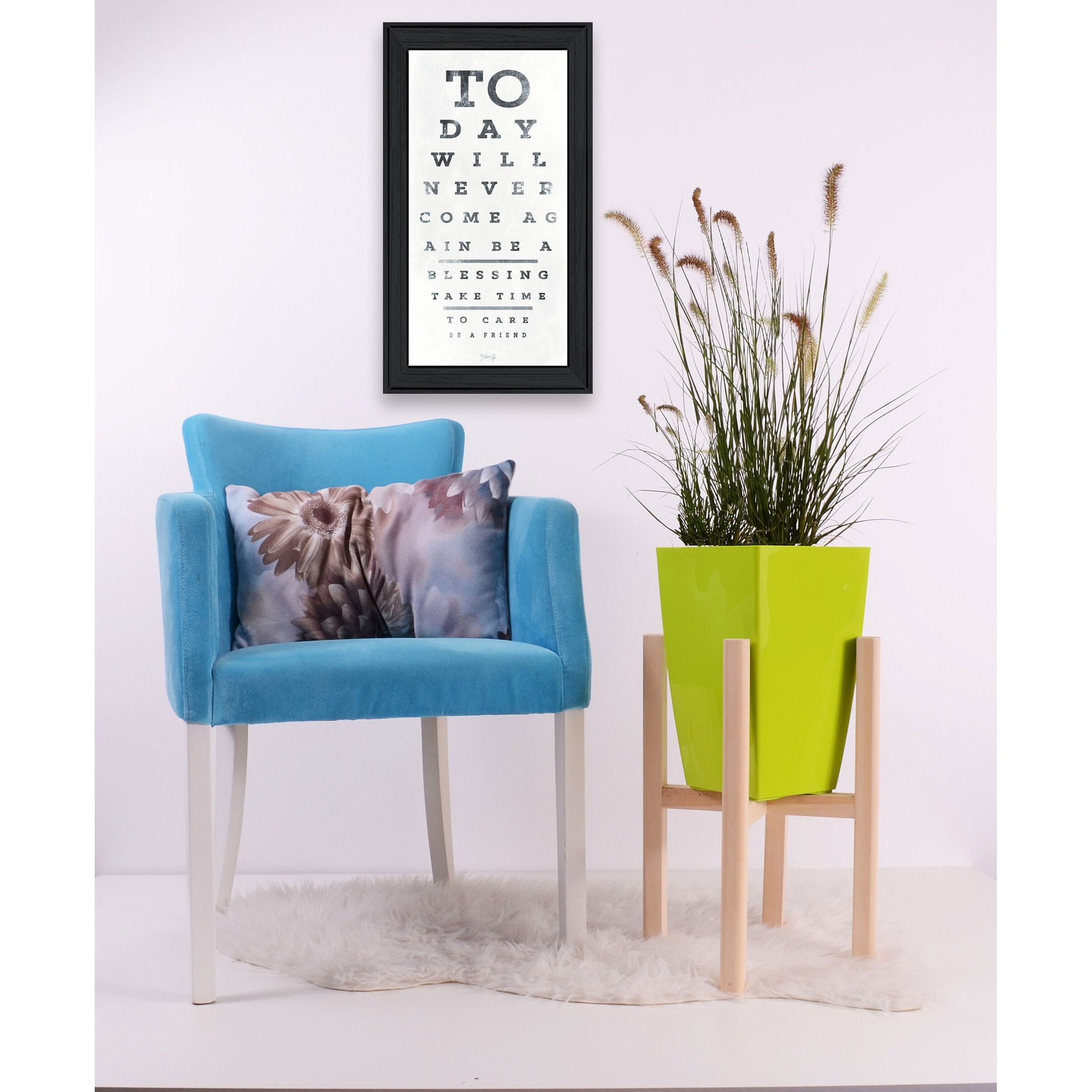 Eye Chart I 1 Black Framed Print Wall Art