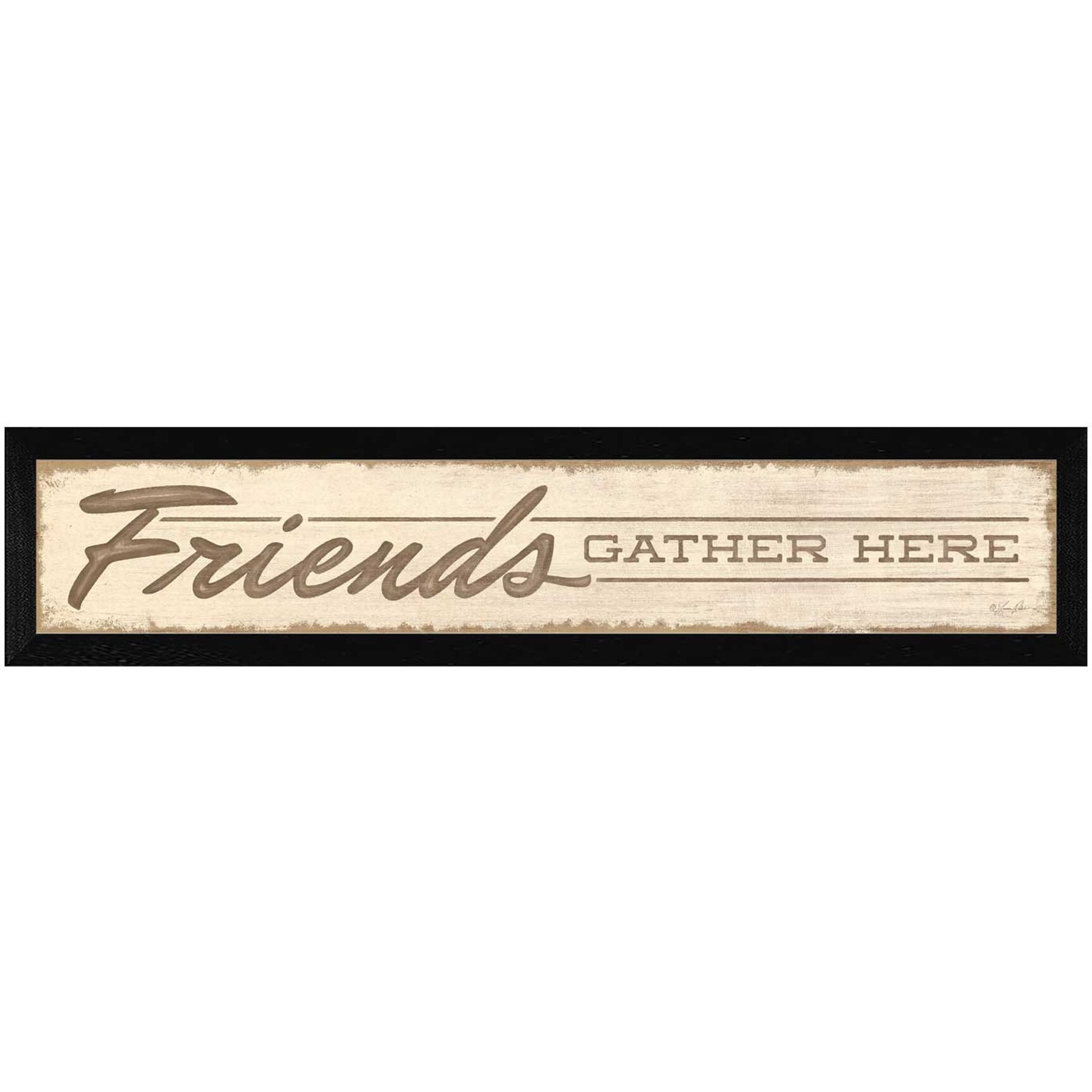 Friend A Gather Here 1 Black Framed Print Wall Art