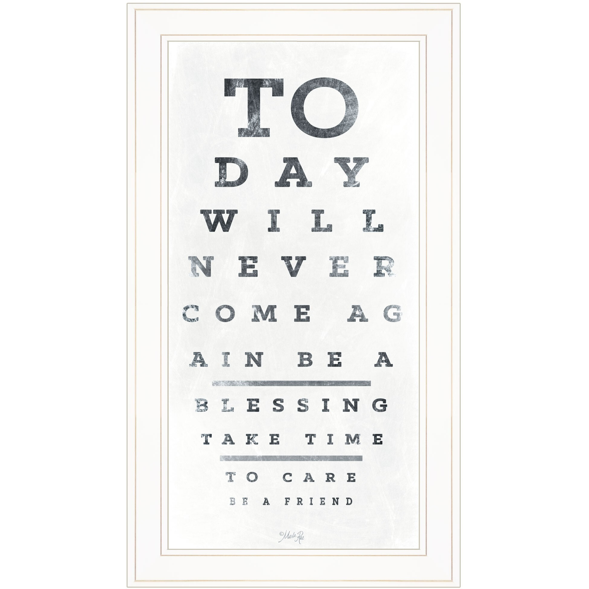 Eye Chart I 2 White Framed Print Wall Art