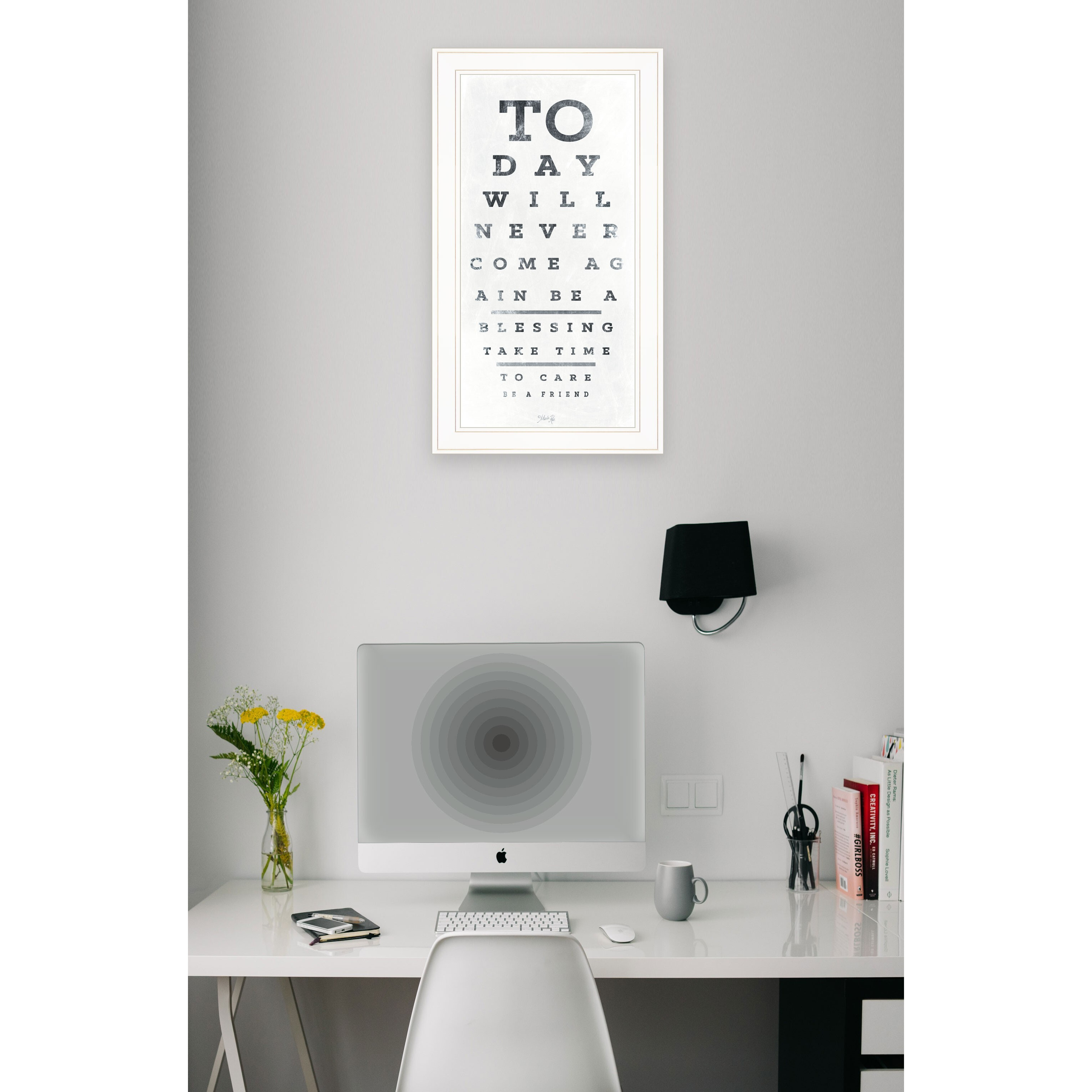 Eye Chart I 2 White Framed Print Wall Art