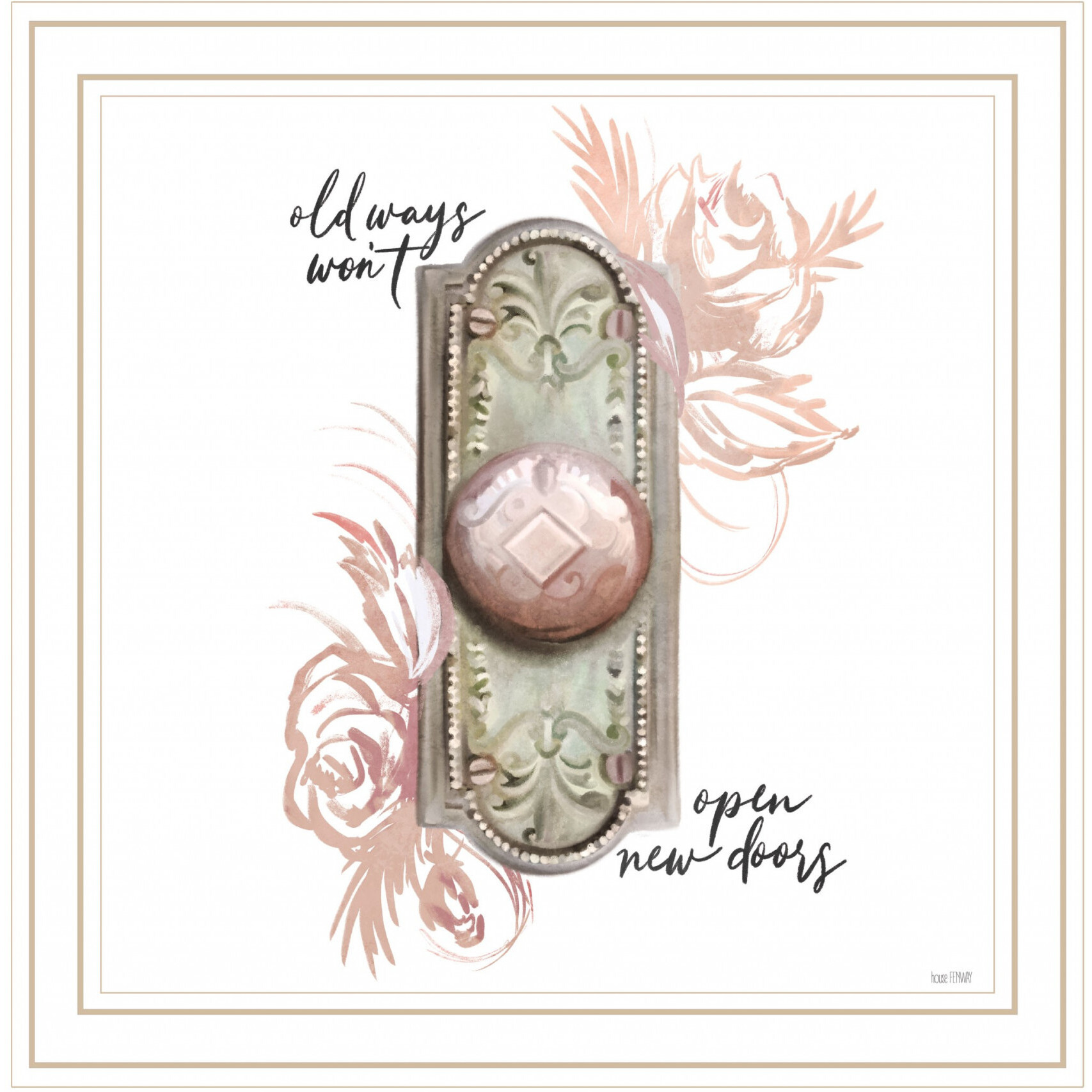 Old Ways In Blush 2 White Framed Print Wall Art